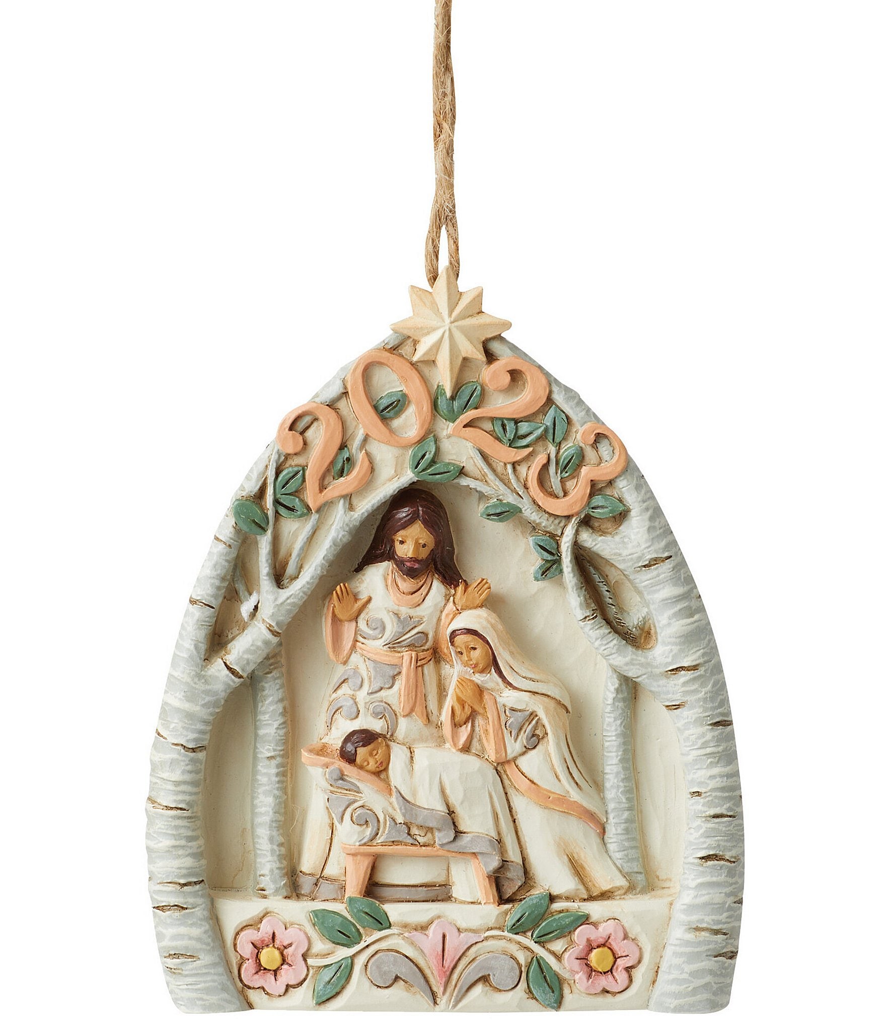 Jim Shore Heartwood Creek 2023 White Woodland Nativity Ornament | Dillard's