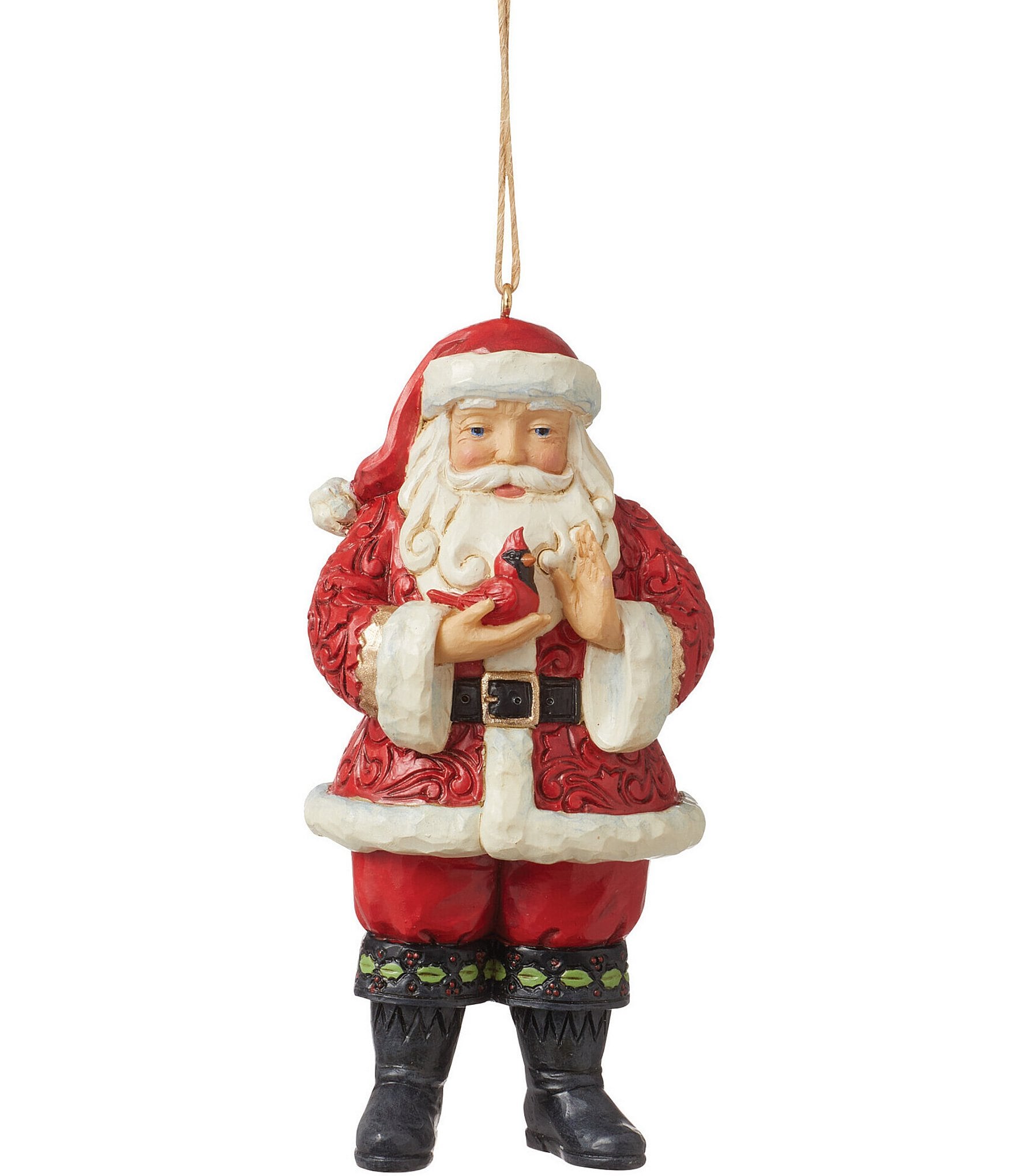 Jim Shore Heartwood Creek Santa Holding A Cardinal Ornament | Dillard's