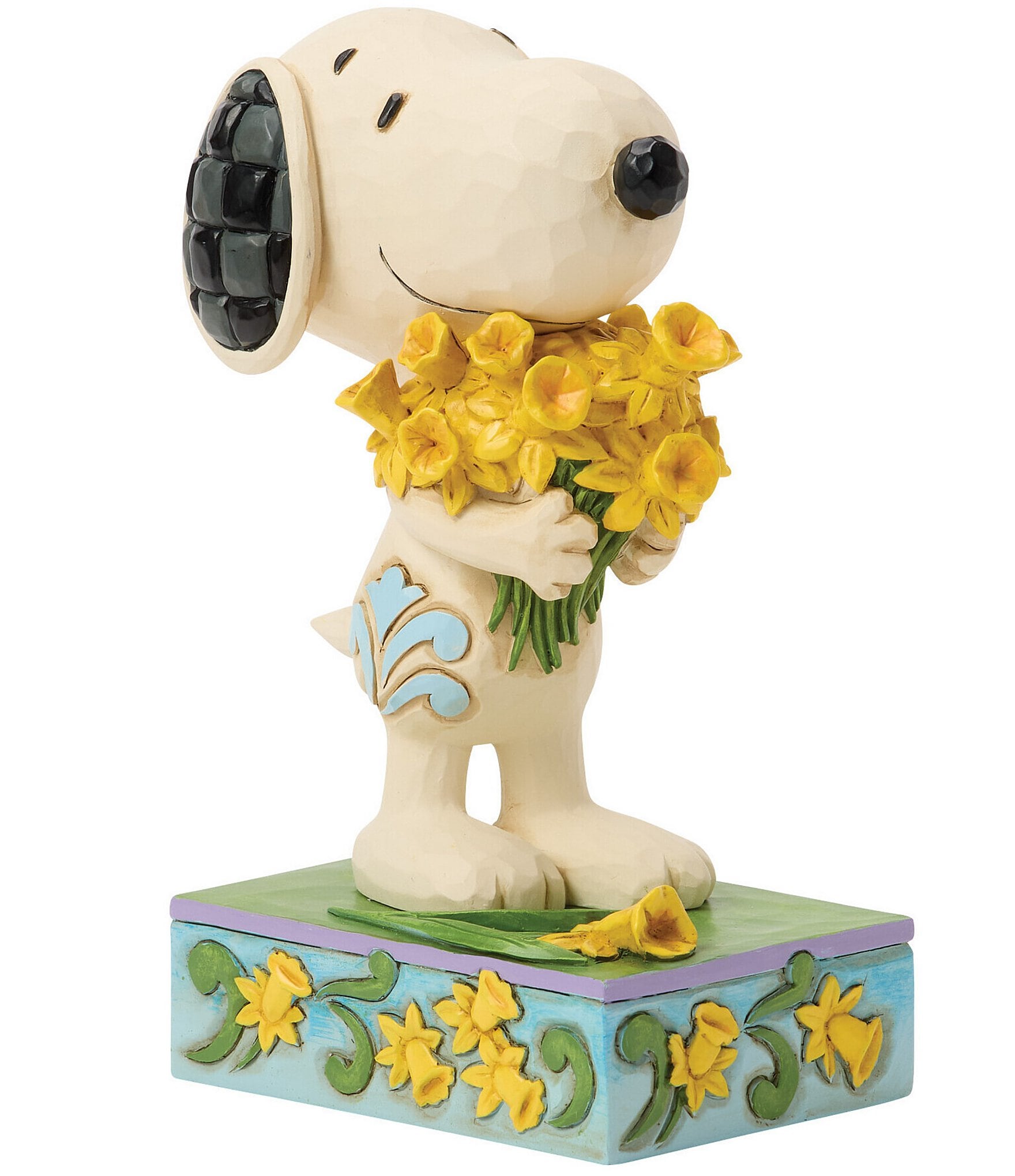 Jim Shore Peanuts Collection A Bouquet of Happiness -Snoopy with Daffodils Figurine