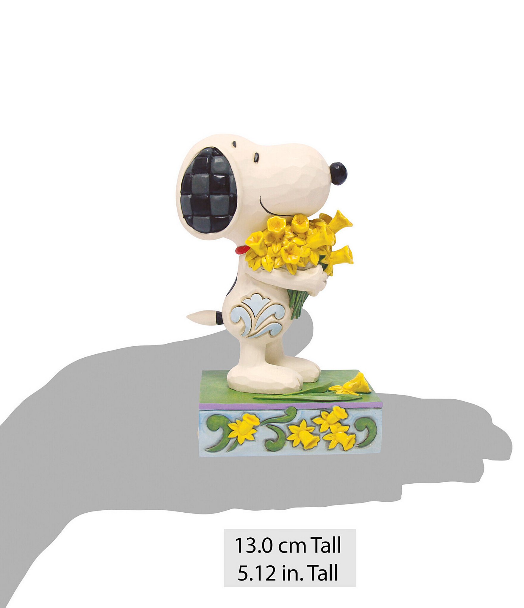 Jim Shore Peanuts Collection A Bouquet of Happiness -Snoopy with Daffodils Figurine