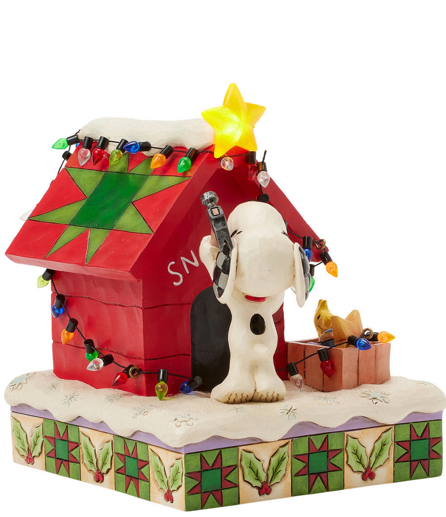 Jim Shore Peanuts Snoopy LED Doghouse Figurine