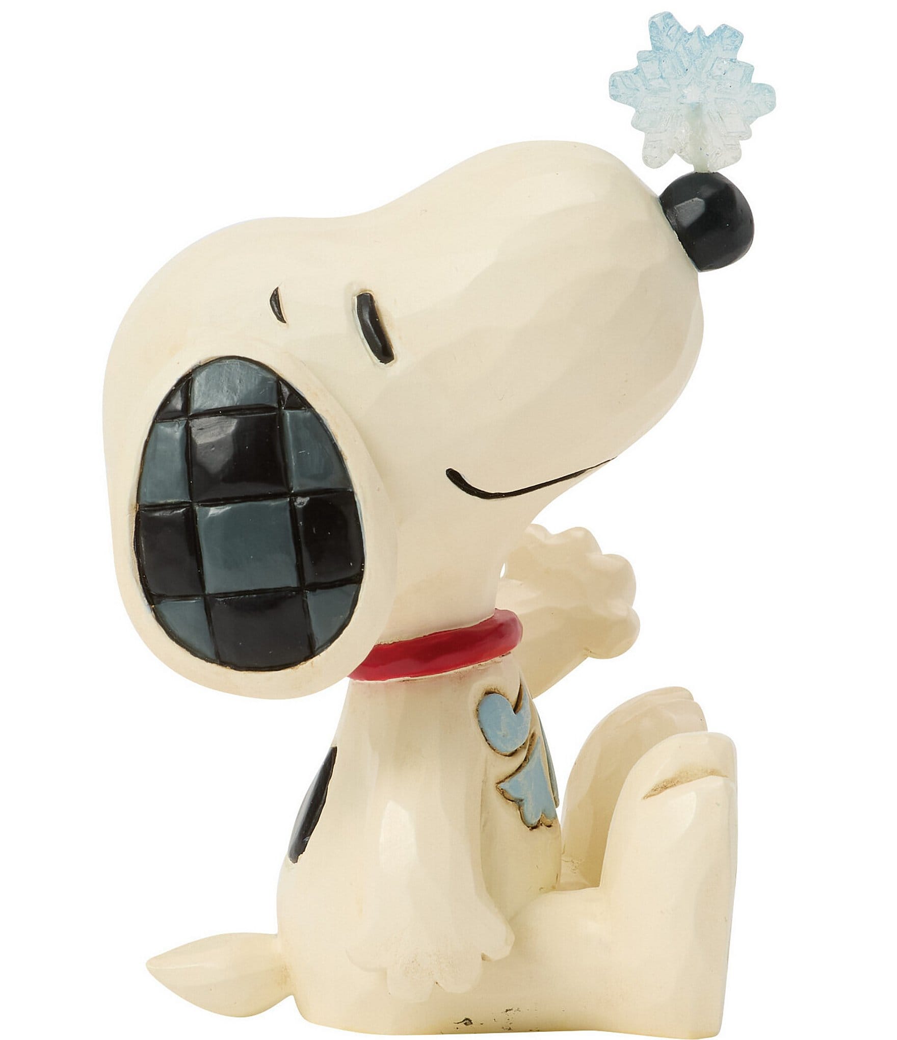 Jim Shore Peanuts Snoopy With Snowflake On Nose Miniature Figurine