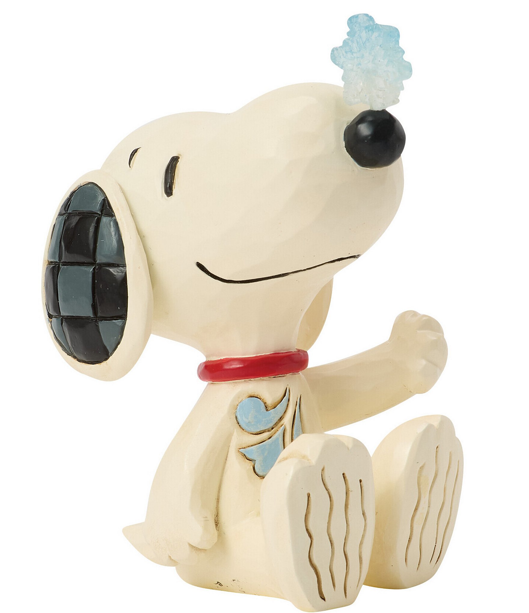 Jim Shore Peanuts Snoopy With Snowflake On Nose Miniature Figurine
