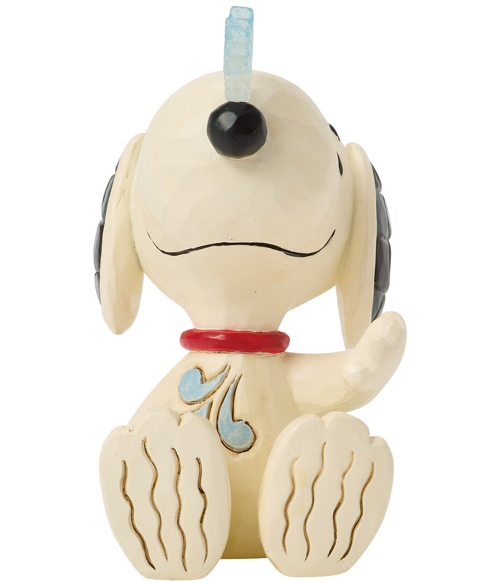 Jim Shore Peanuts Snoopy With Snowflake On Nose Miniature Figurine