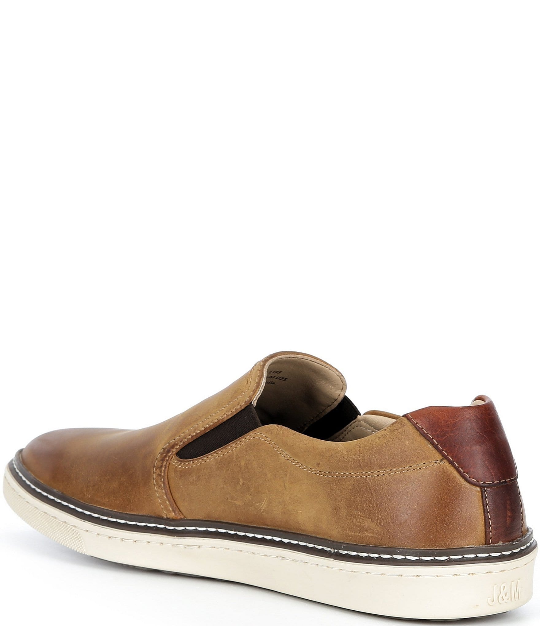 Johnston & Murphy Men's McGuffey Leather Slip On Sneakers