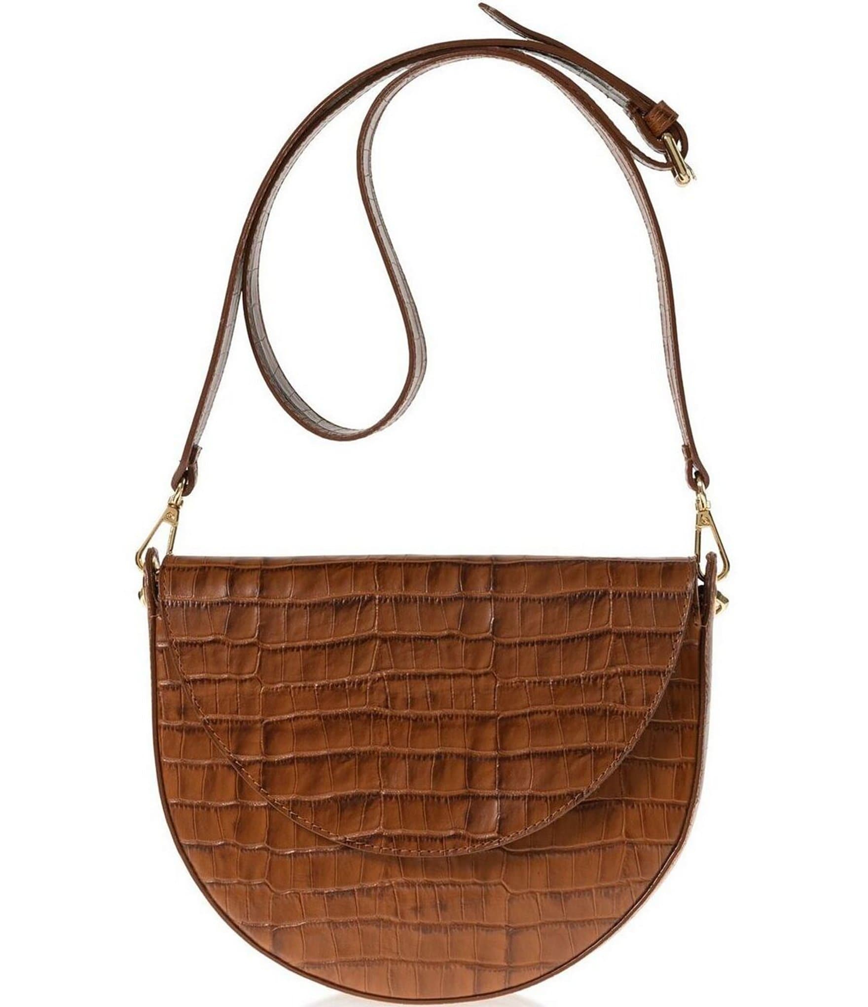 JOANNA MAXHAM Forget Me Not Croco Saddle Bag