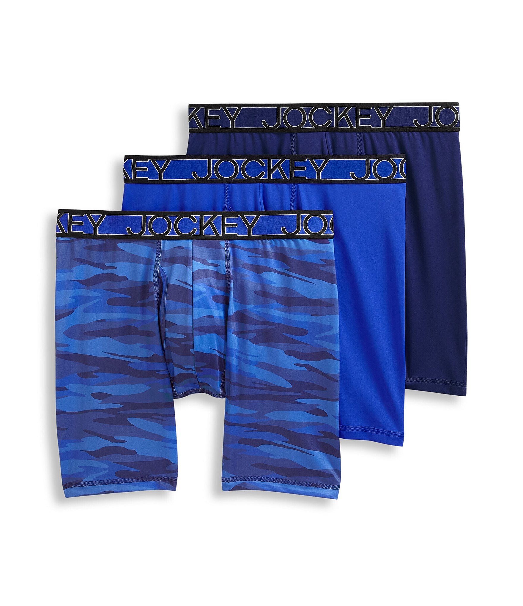 Jockey Signature Microfiber Eco 9#double; Camo Long Leg Boxer Brief 3-Pack