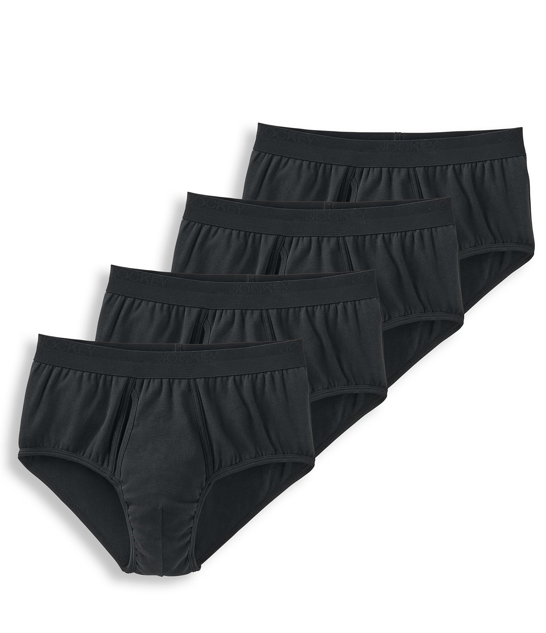 Jockey Signature Pima Cotton Full-Rise Briefs 4-Pack