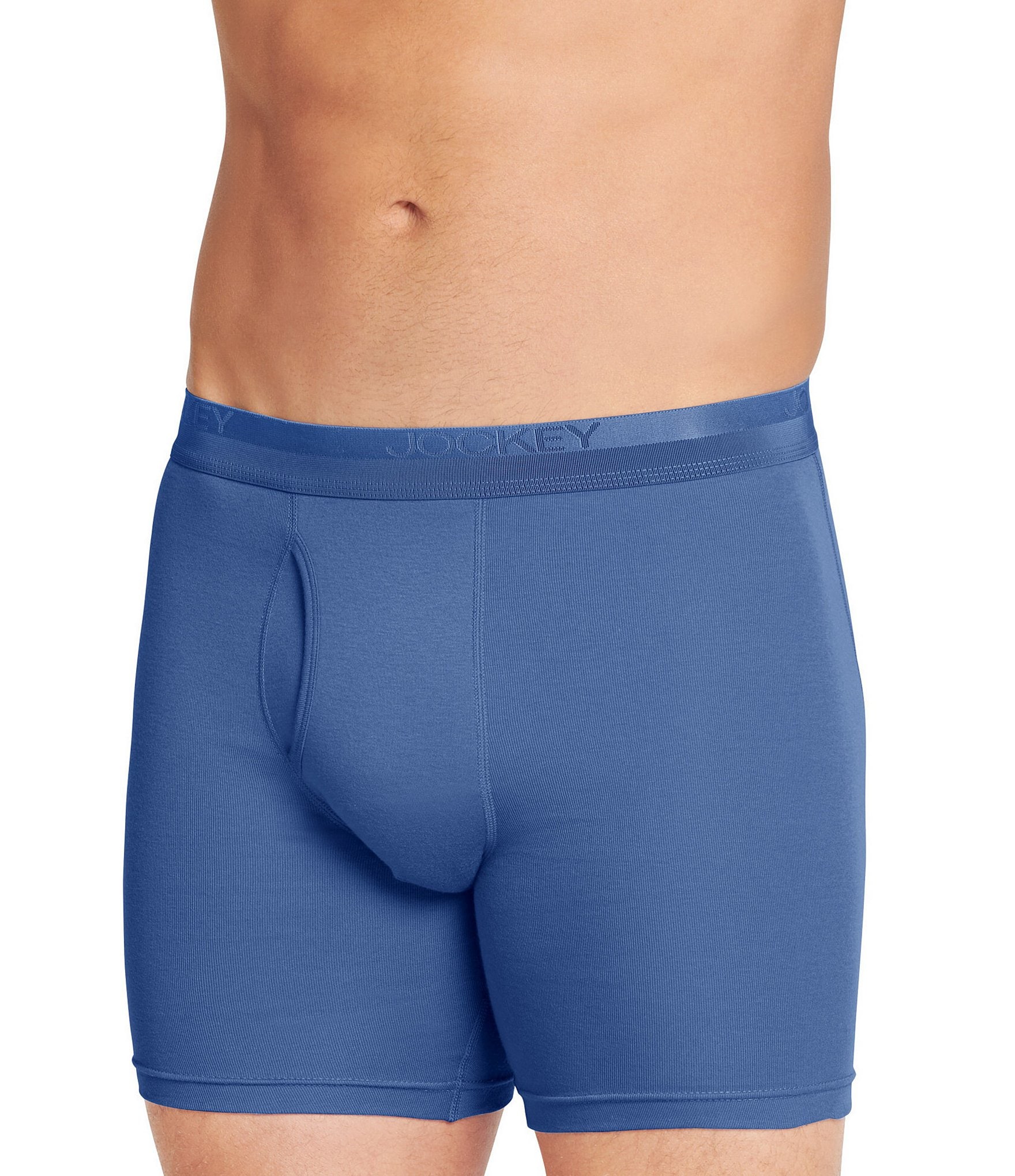 Jockey Signature Pima Cotton Mid-Rise 7.5#double; Inseam Boxer Briefs 3-Pack