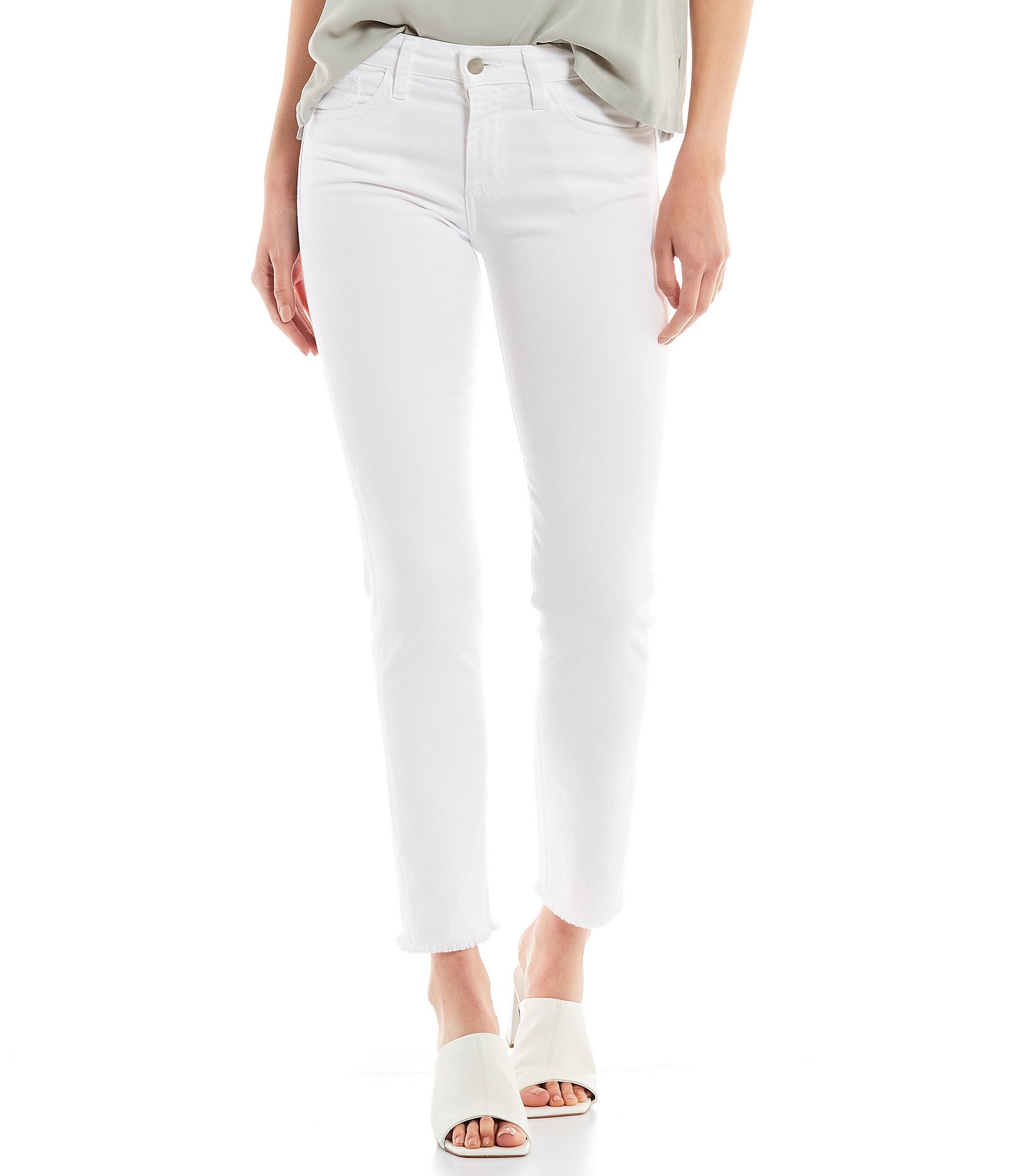 Pastries Pay attention to Faithfully Joe's Jeans Lara Mid Rise Frayed Hem Cigarette Tapered Leg Ankle Jeans |  Dillard's
