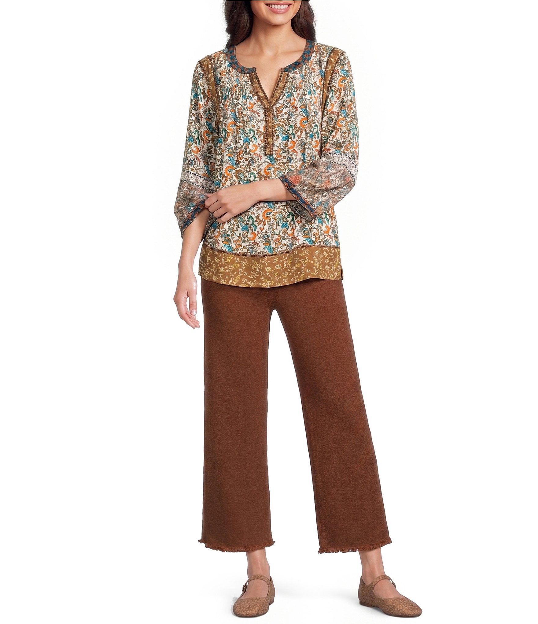 John Mark Denim Wide Leg Jeans