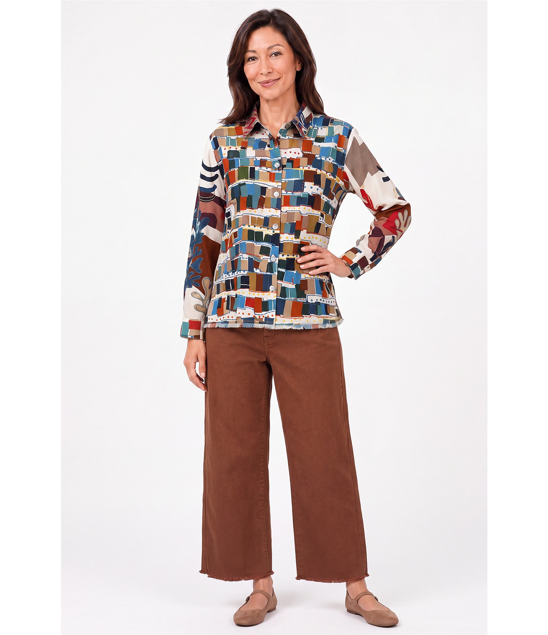 John Mark Denim Wide Leg Jeans