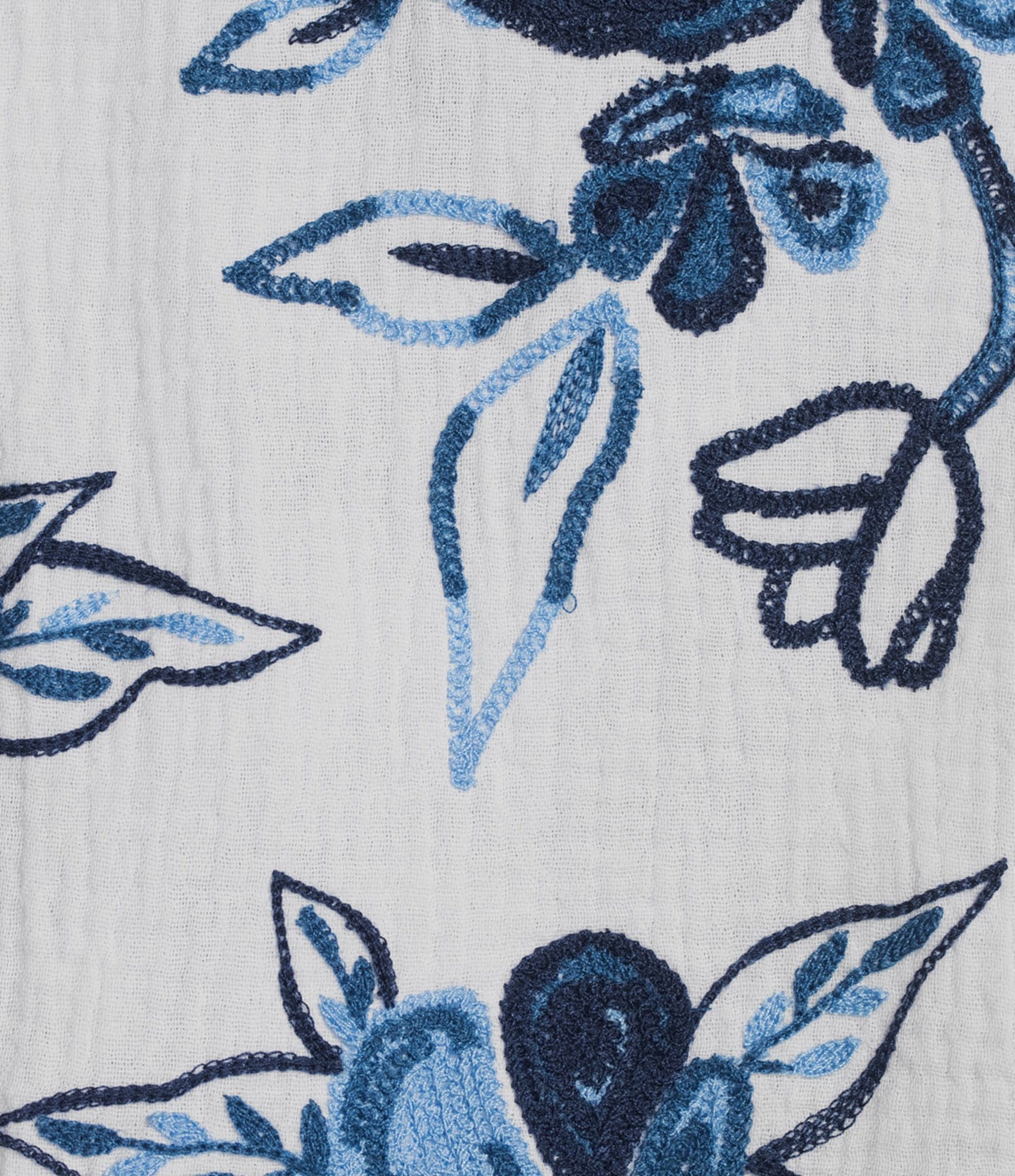 John Mark Embroidered Band Collar 3/4 Sleeve Open-Front Reversible Jacket