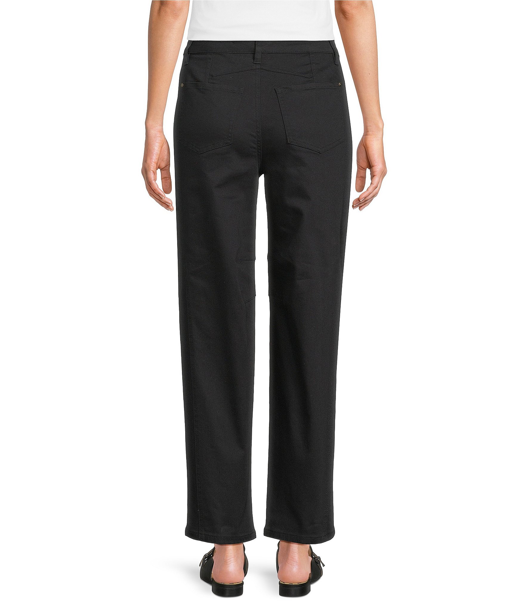 John Mark Petite Size 5-Pocket Barrel Jeans