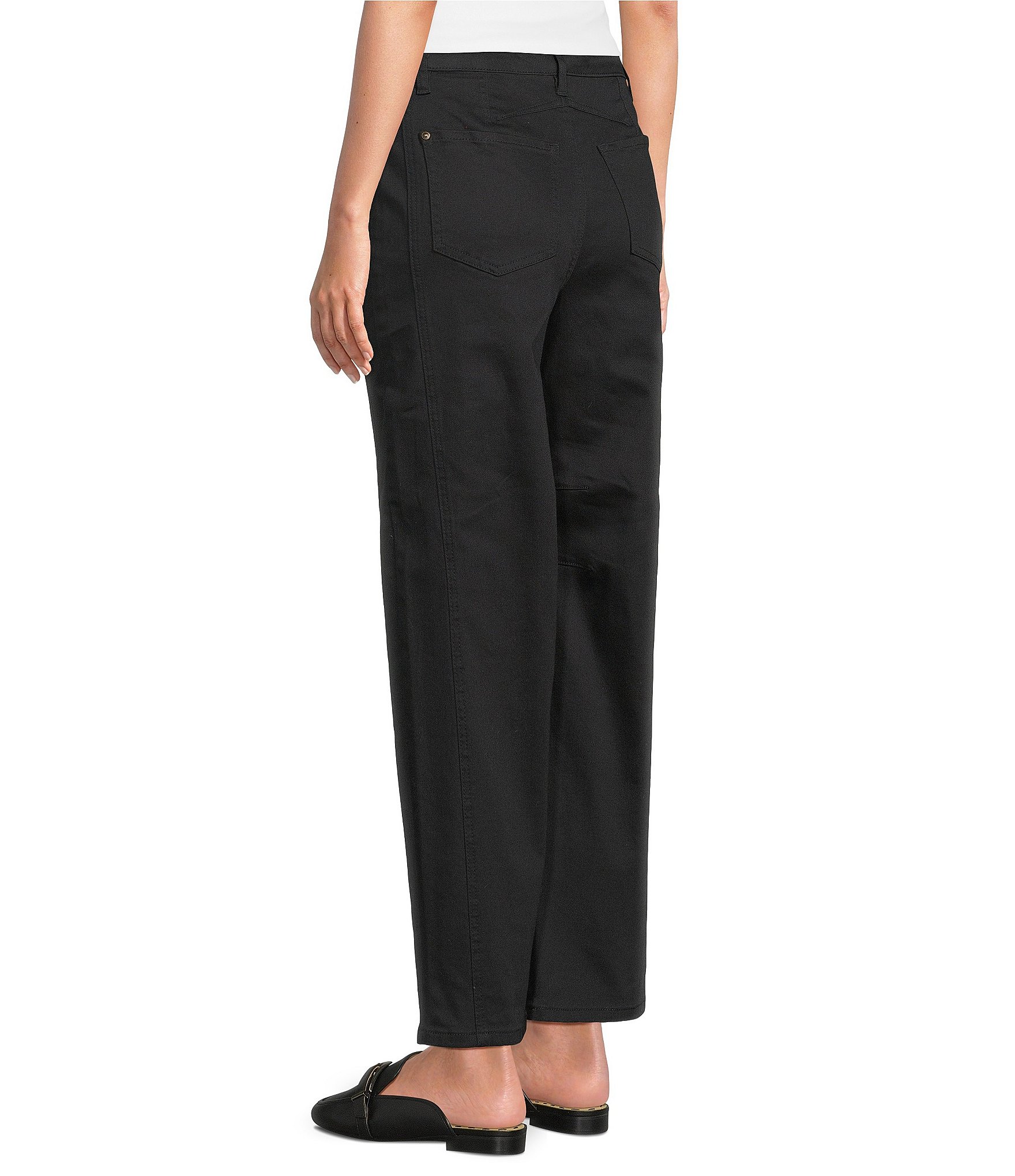 John Mark Petite Size 5-Pocket Barrel Jeans