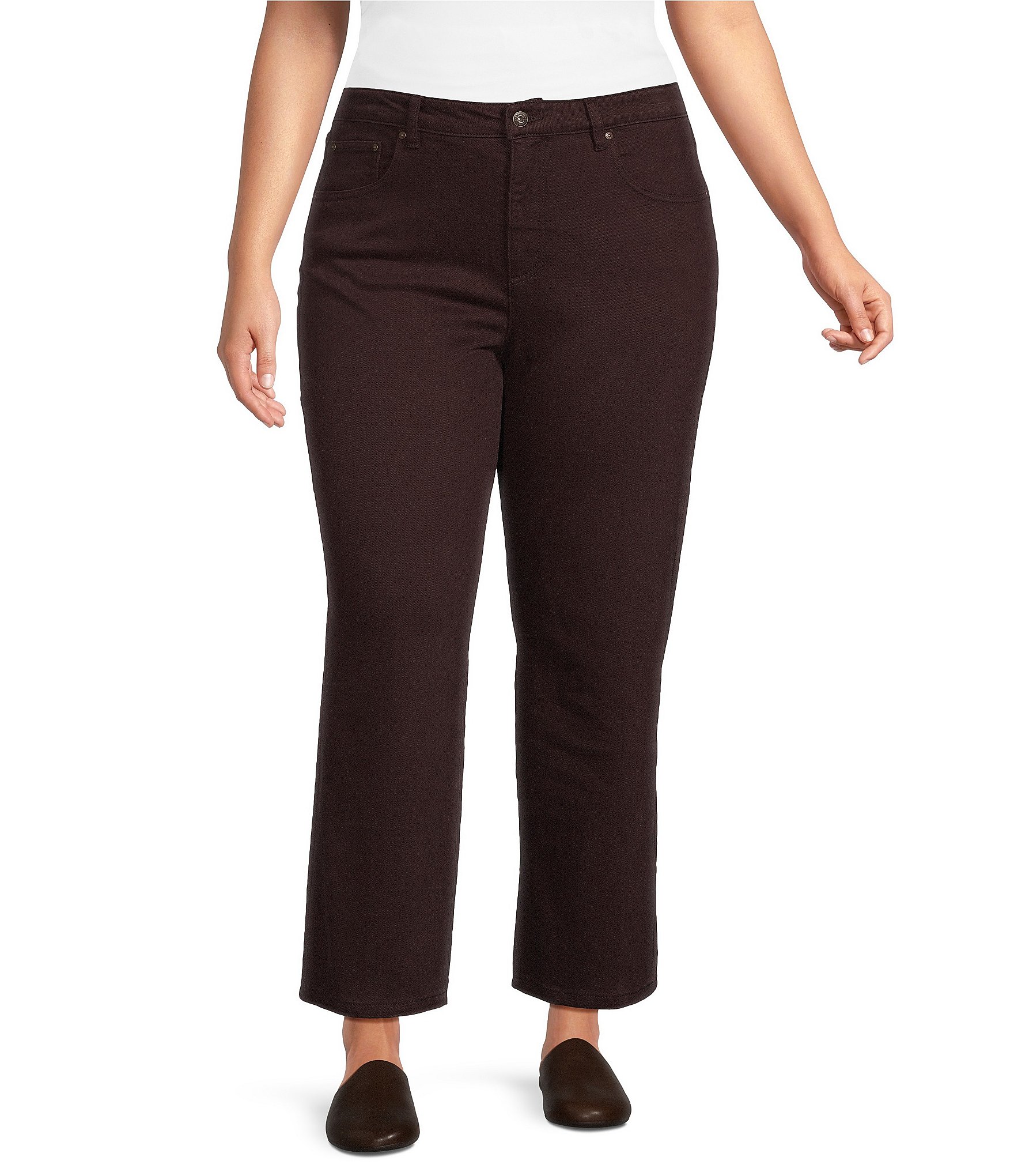 John Mark Plus Size Denim Wide Leg Jeans