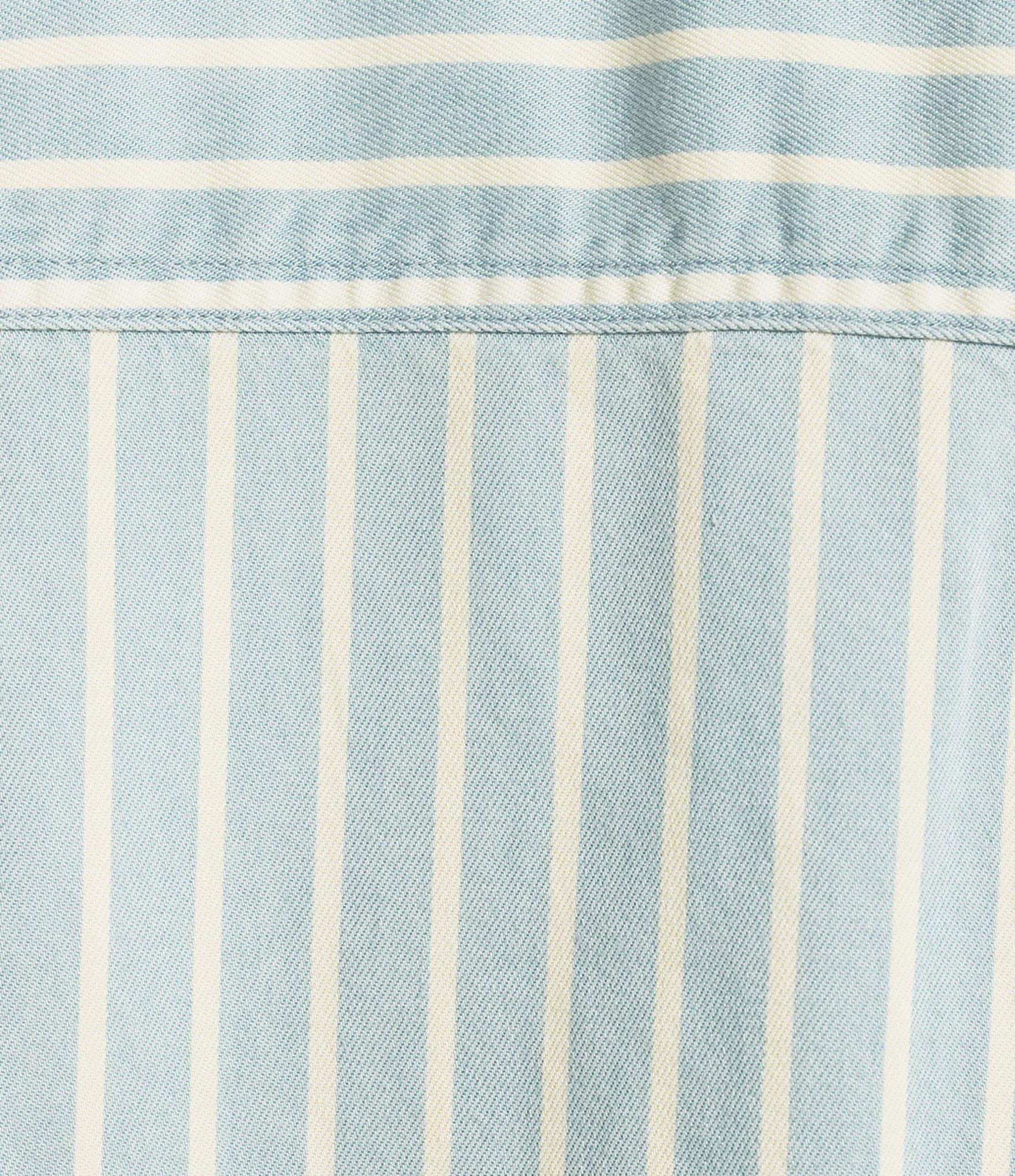 John Mark Plus Size Stripe Wire Collar 3/4 Cinch Tie Sleeve Button Front Blouse