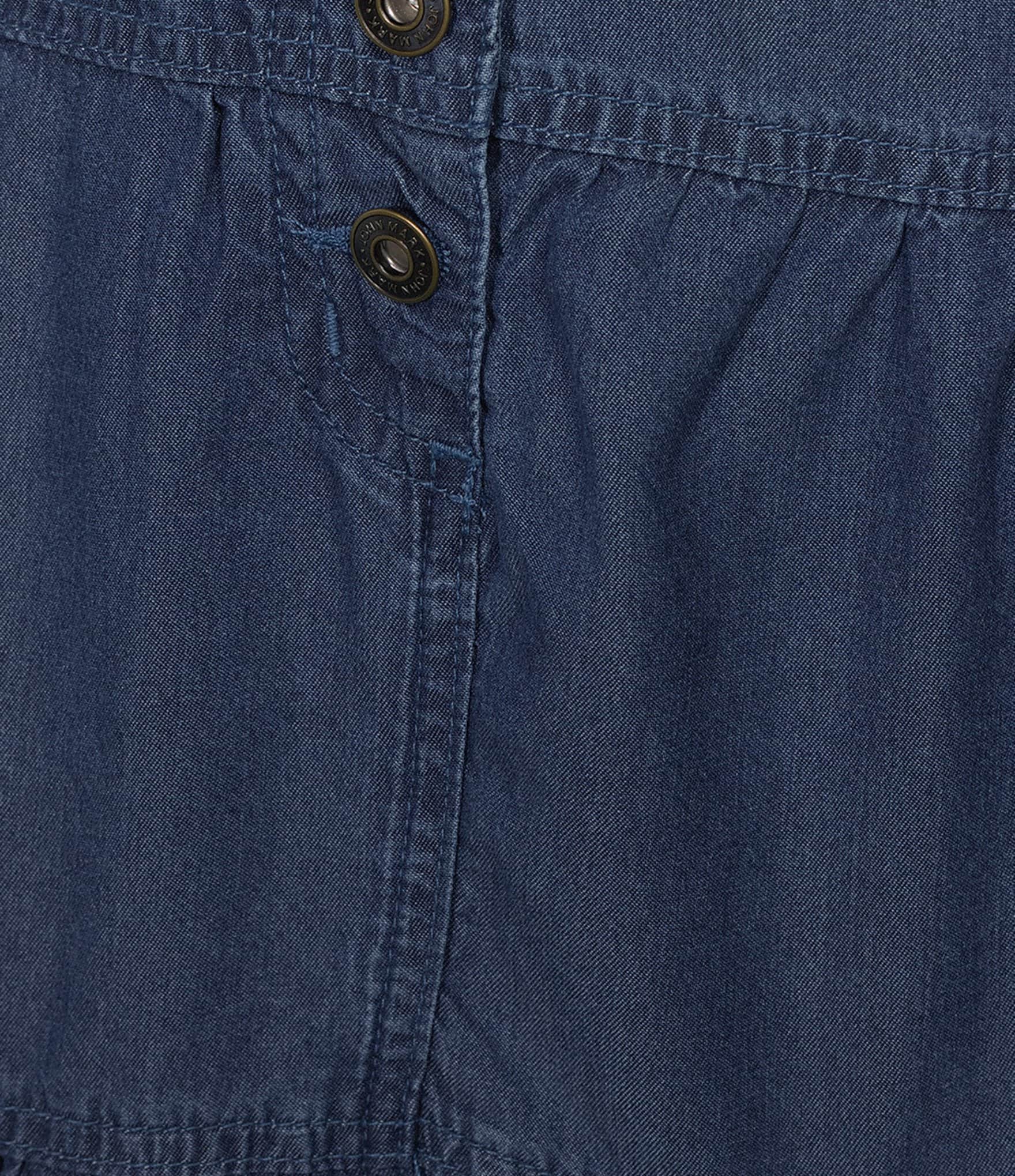 John Mark Plus Size Tiered Denim Skirt