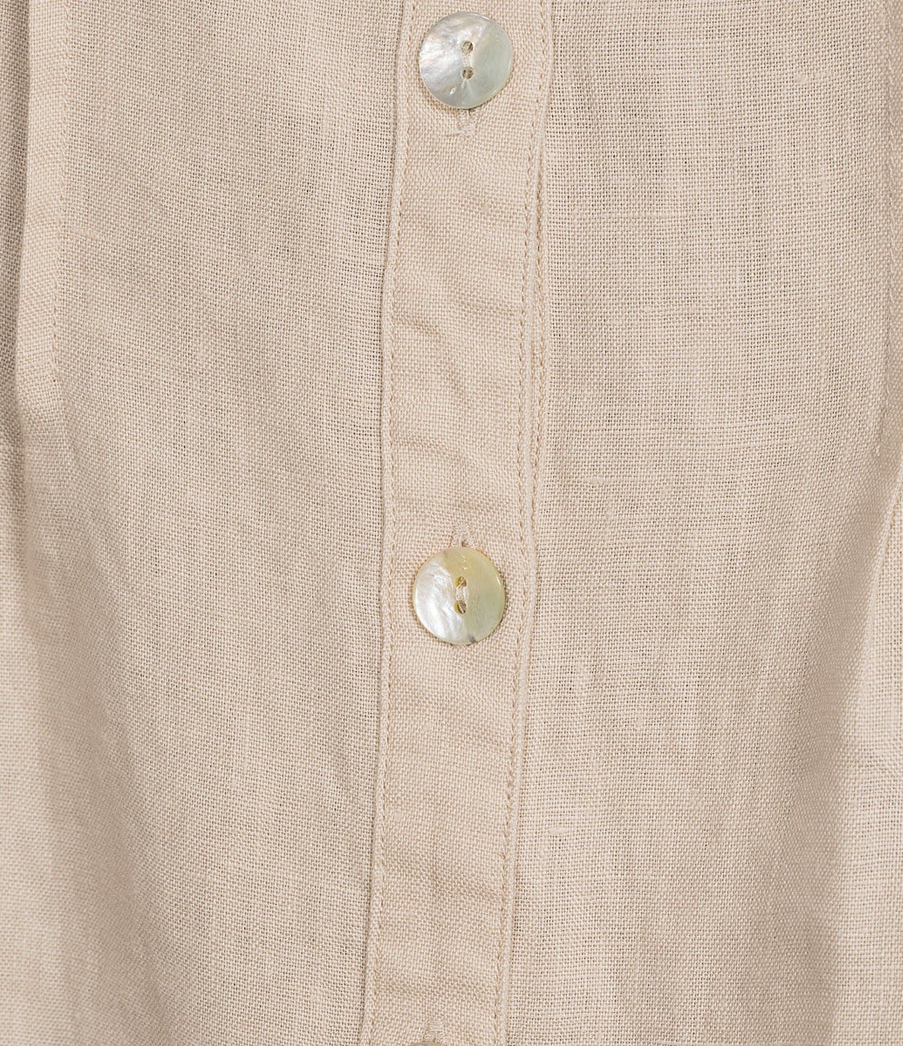 John Mark Woven Split V-Neck 3/4 Ruffle Sleeve Button-Front Blouse