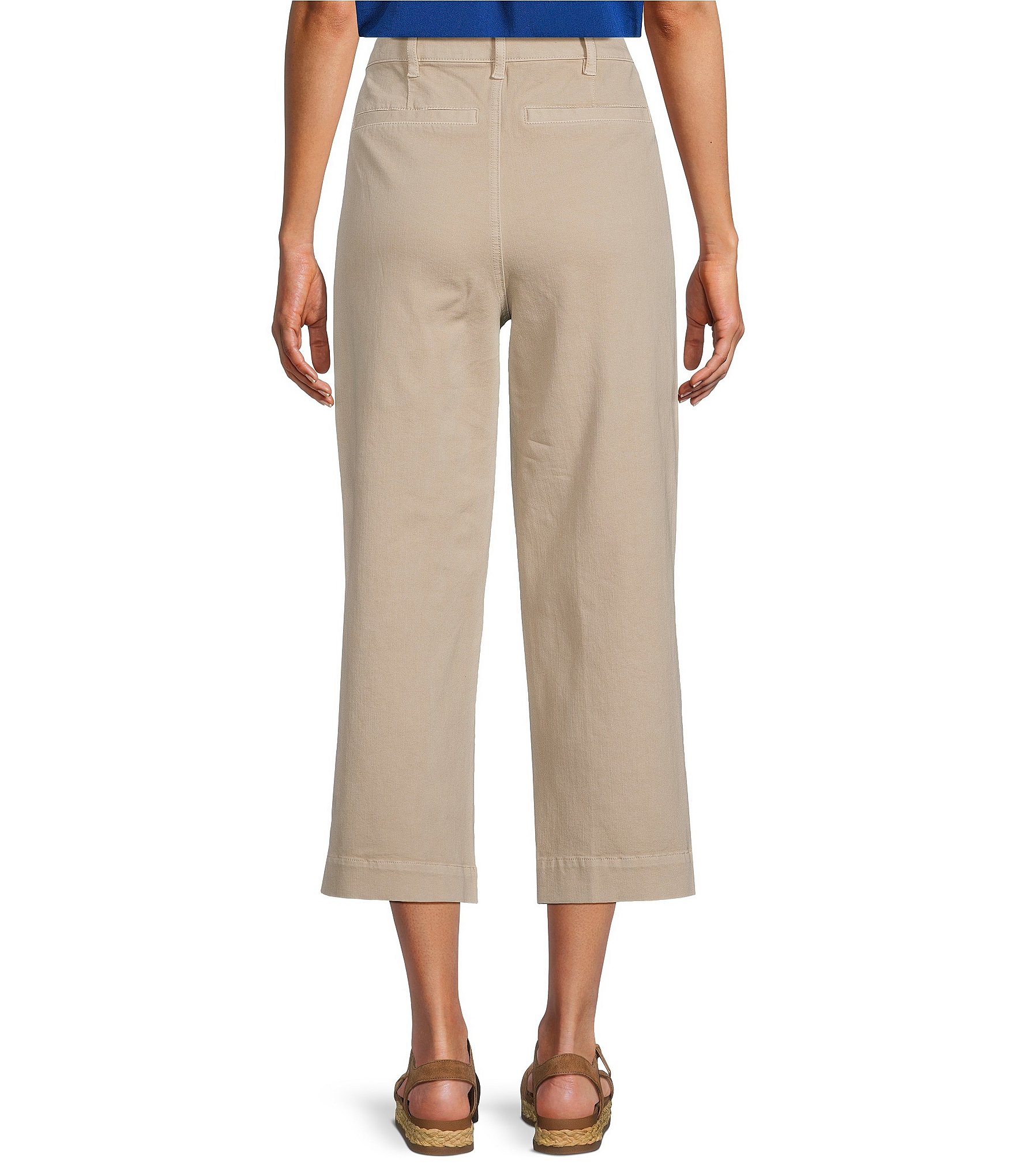John Mark Woven Wide-Leg Patch Pocket Pants
