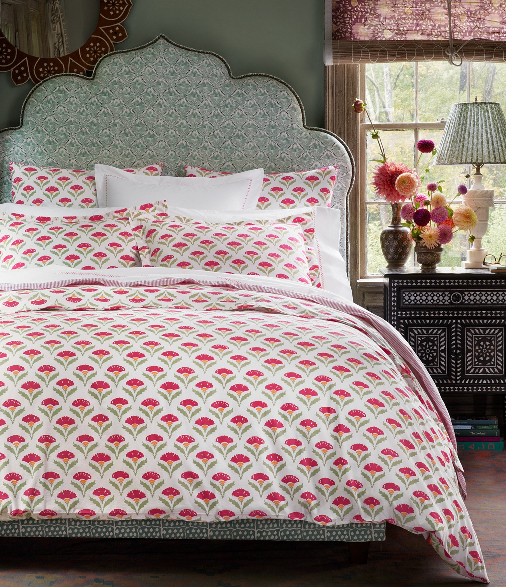 John Robshaw Sara Azalea Organic Cotton Percale Duvet Cover