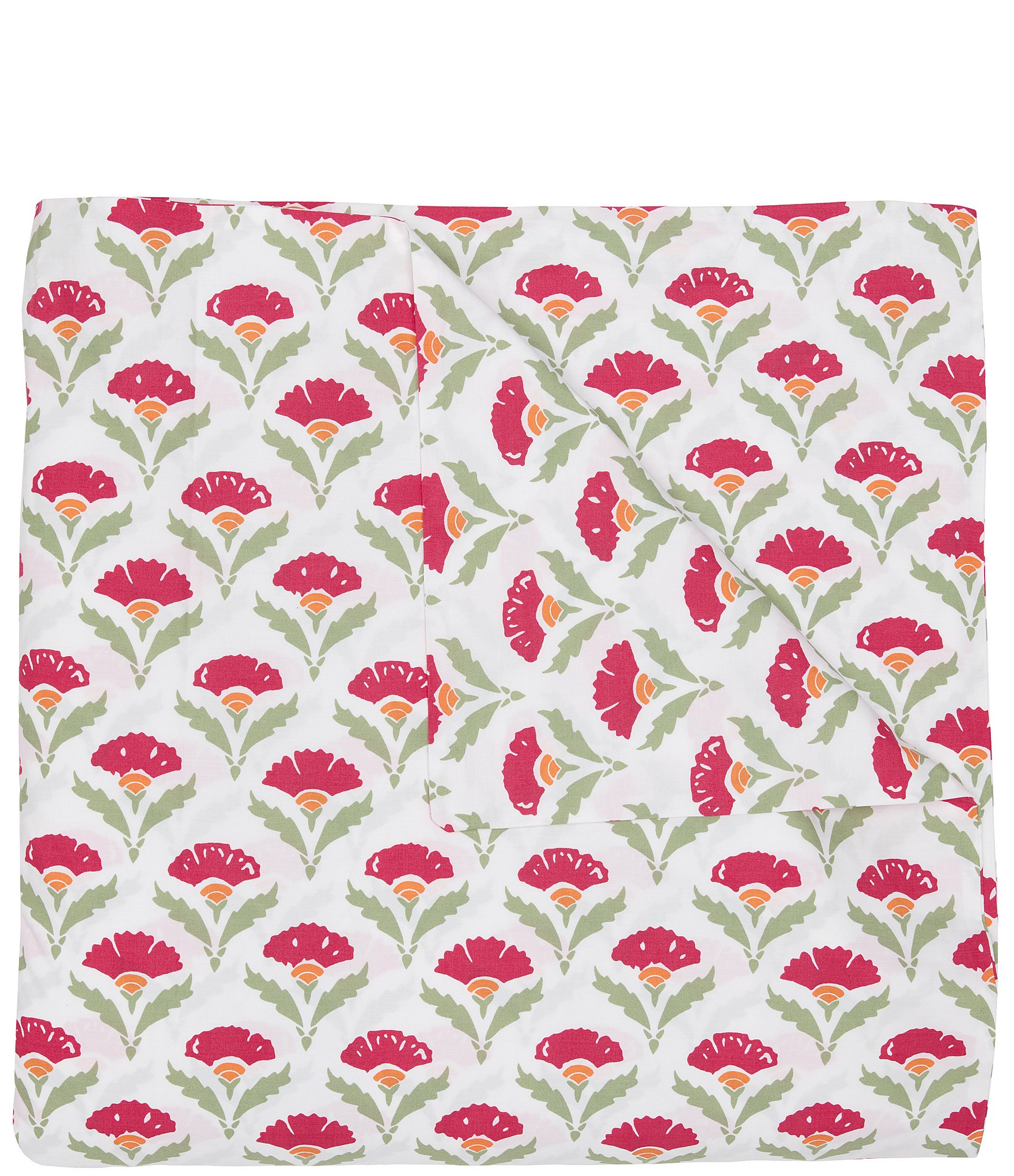 John Robshaw Sara Azalea Organic Cotton Percale Duvet Cover