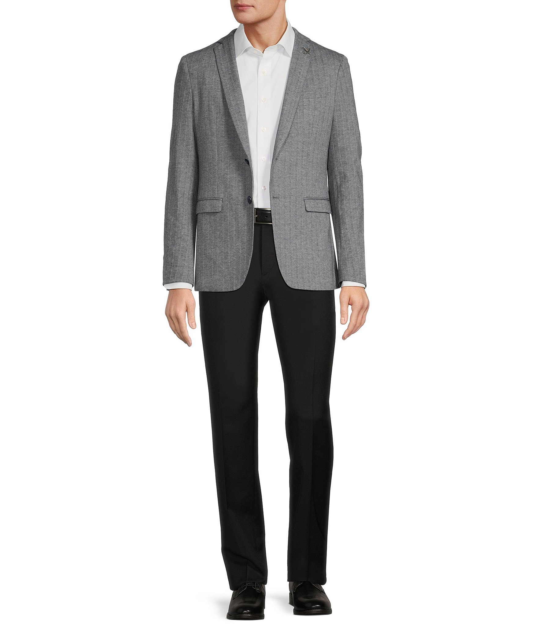 John Varvatos Slim Fit Chevron Pattern Sport Coat