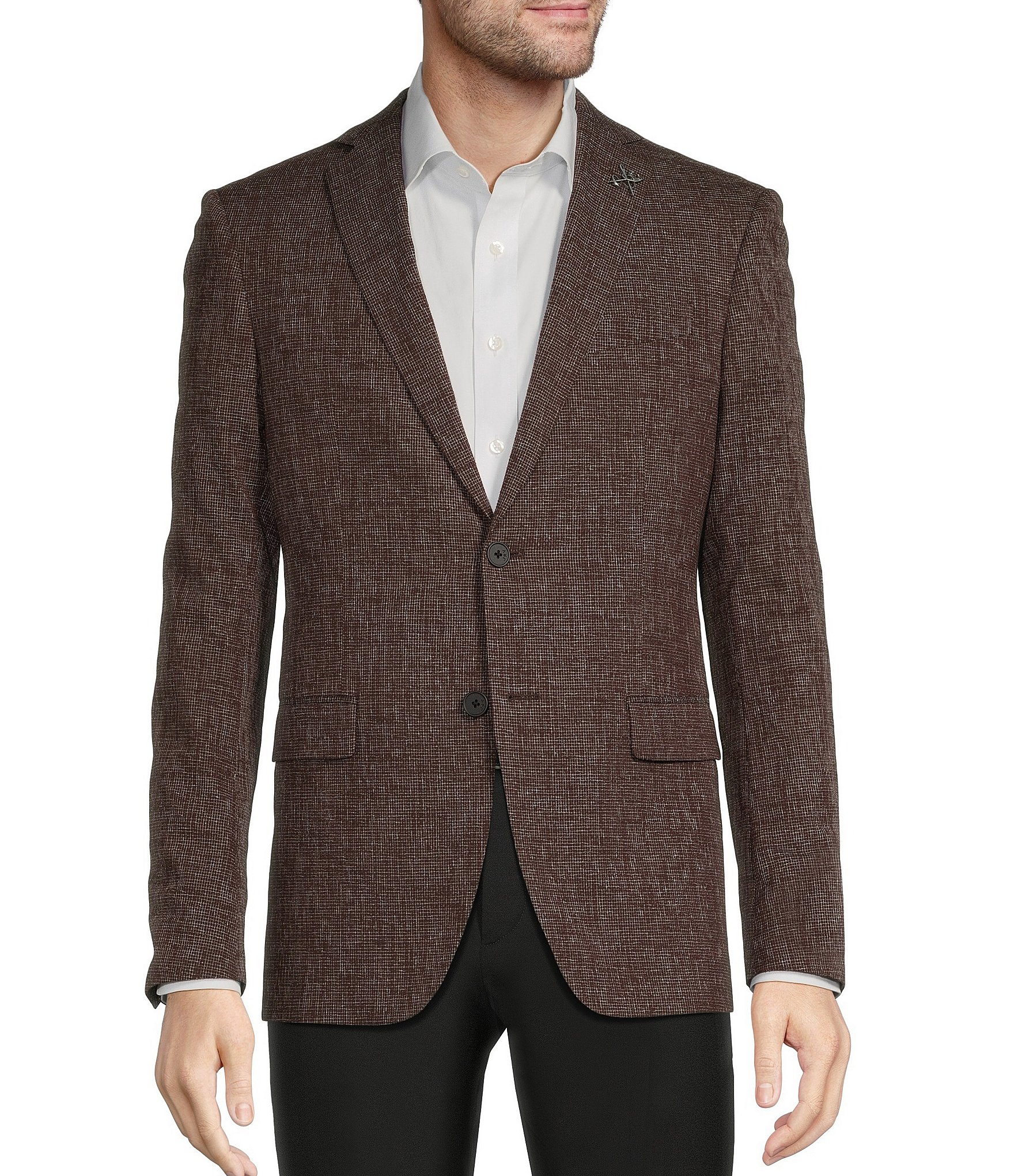 John Varvatos Slim Fit Screen Weave Pattern Sport Coat