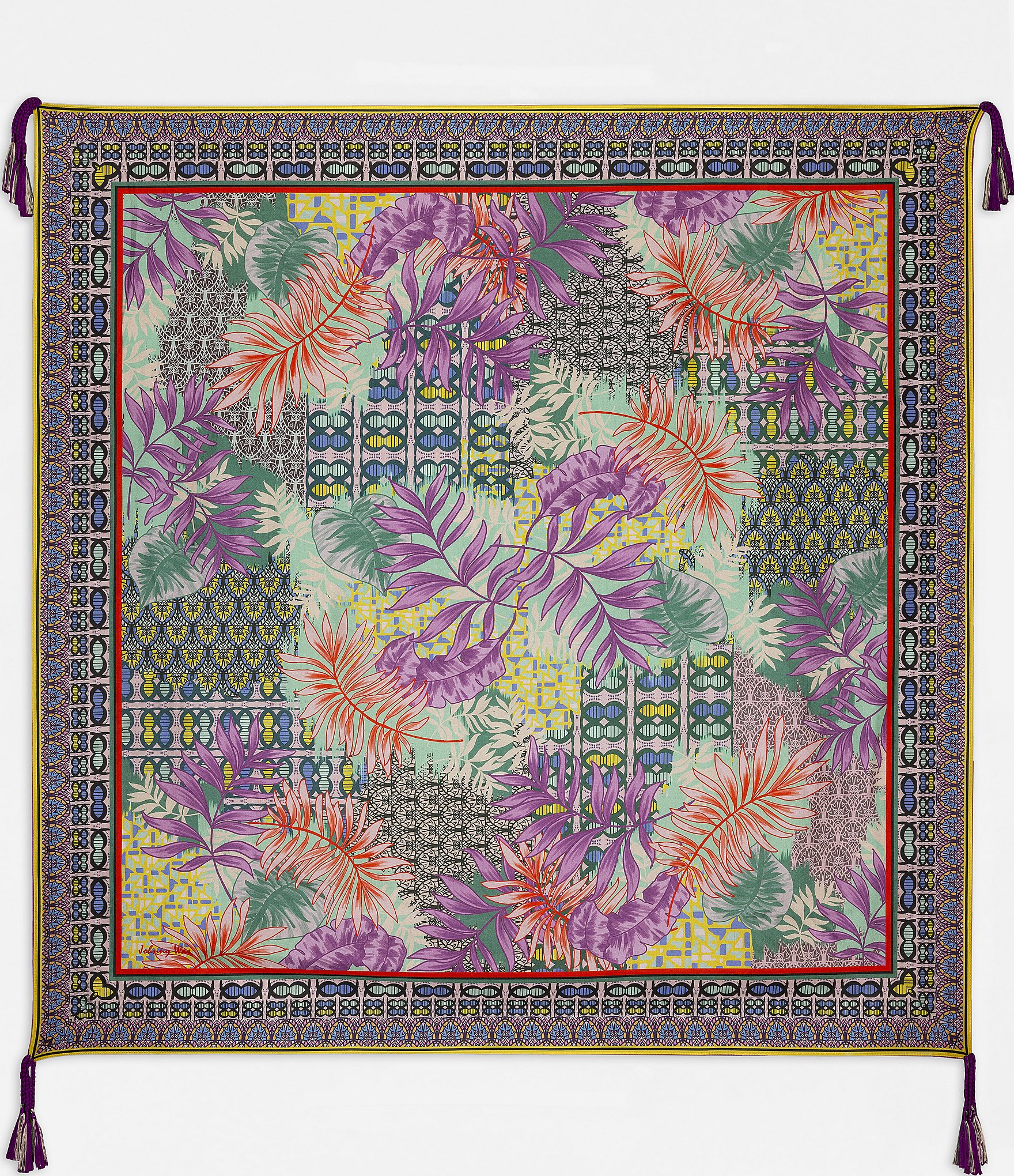 JOHNNY WAS Bordona Silk Square Scarf