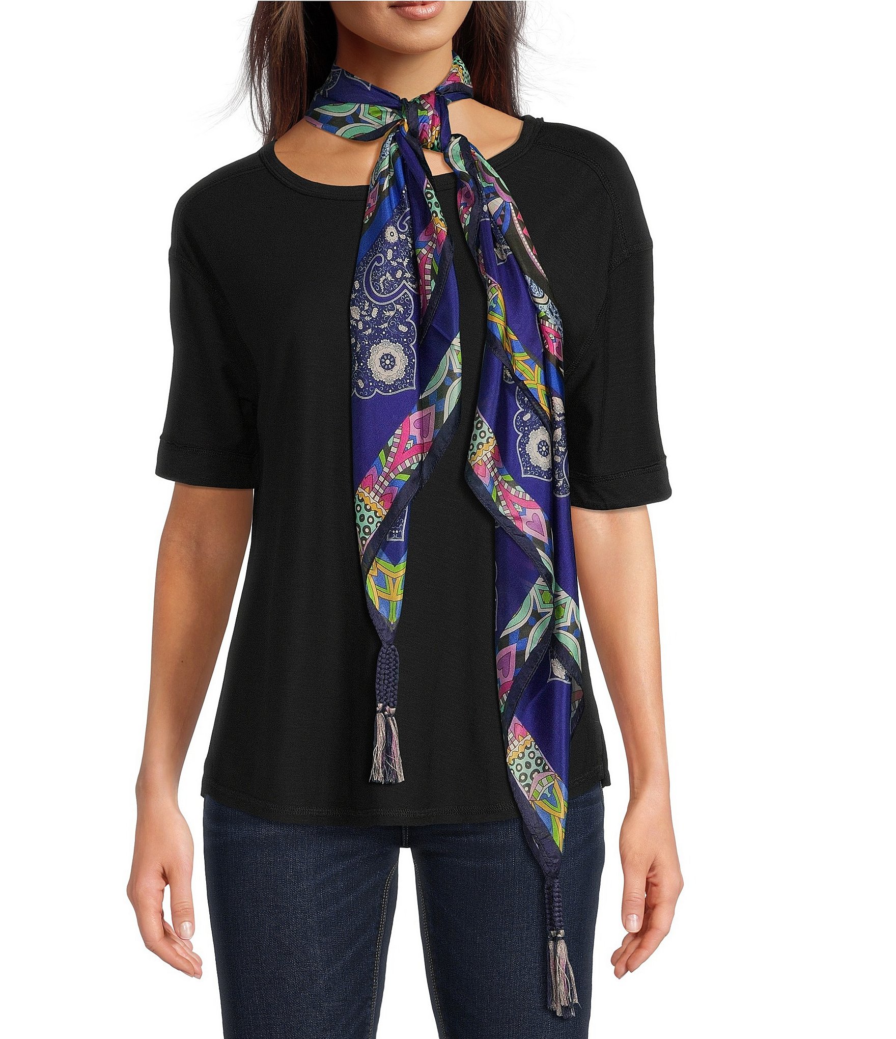 JOHNNY WAS De Marne Silk Square Scarf