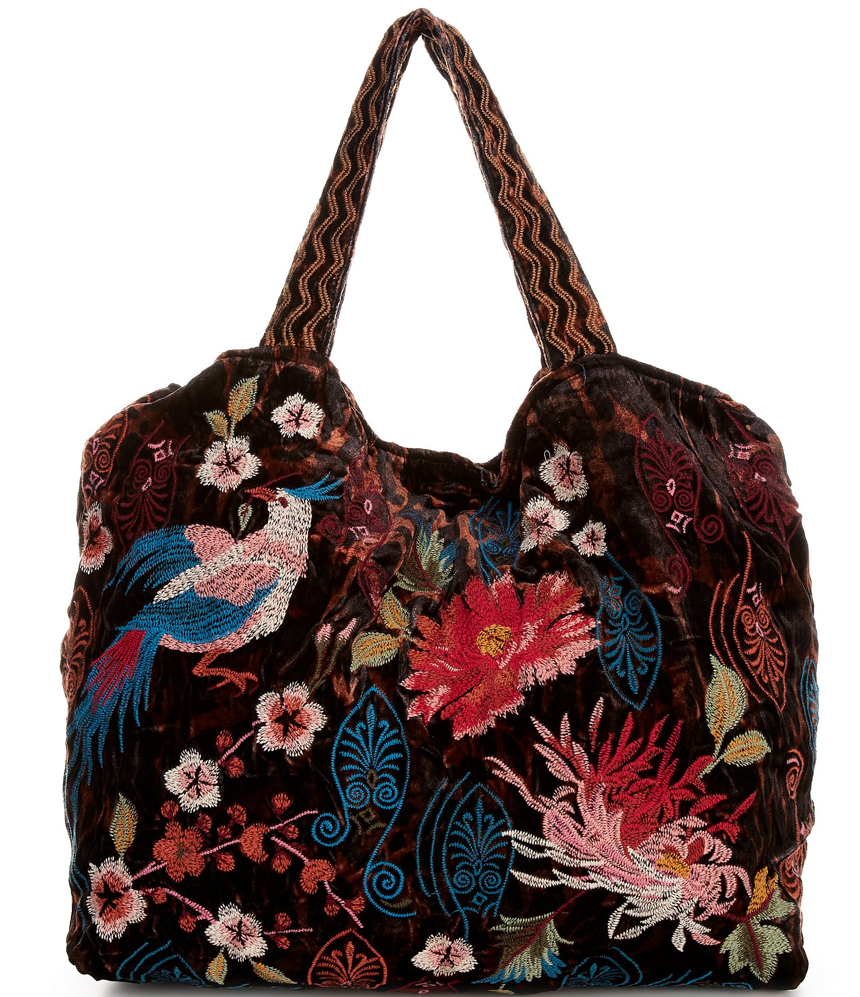 JOHNNY WAS Floral Ashira Velvet Tote Bag Dillard s