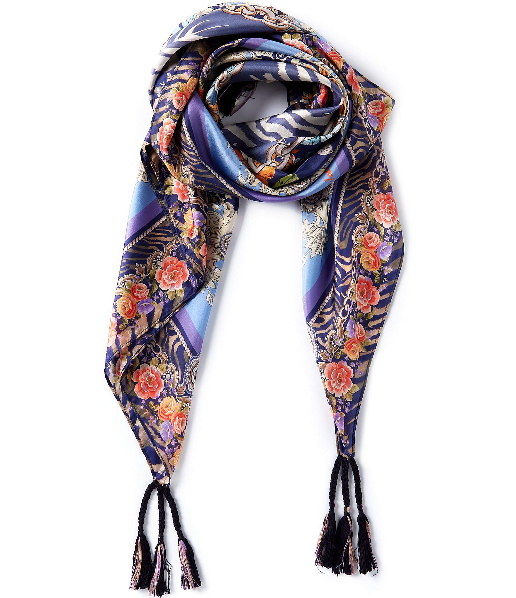 JOHNNY WAS Lona Silk Square Scarf