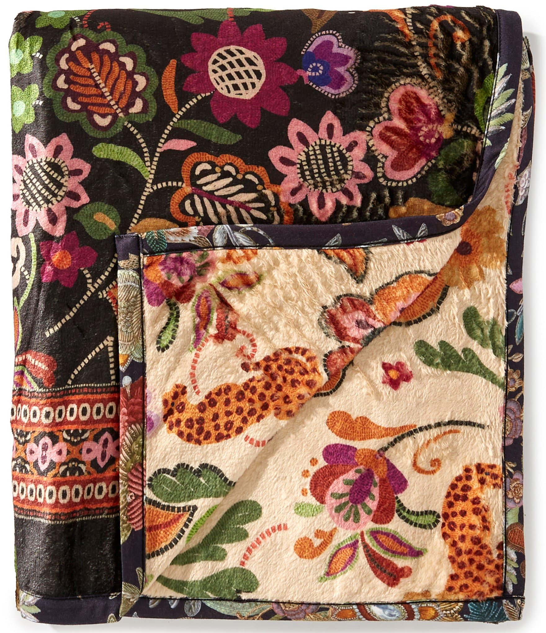 JOHNNY WAS Maxima Reversible Travel Cozy Blanket