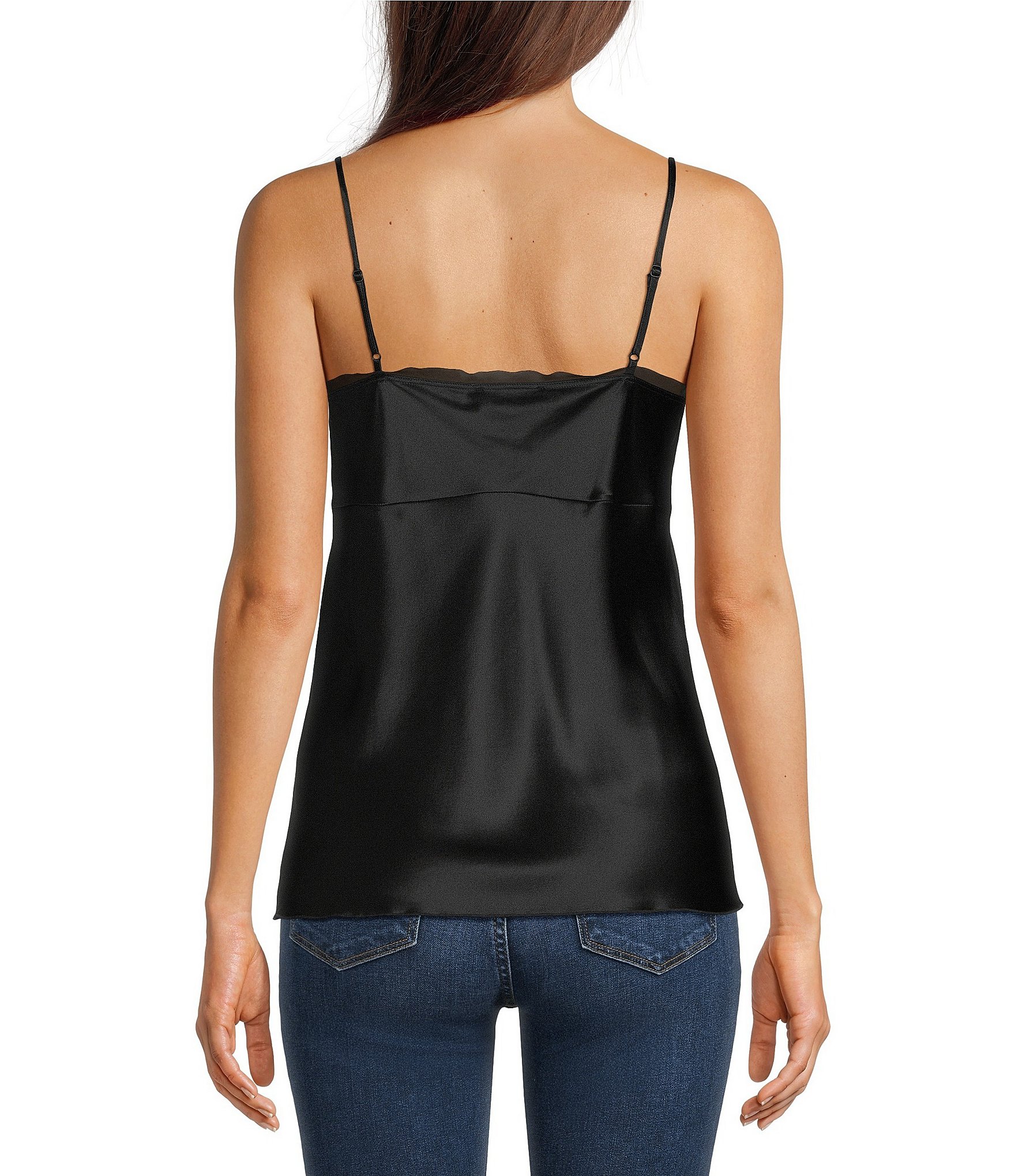 JOHNNY WAS Scoop Neck Silk Camisole Top