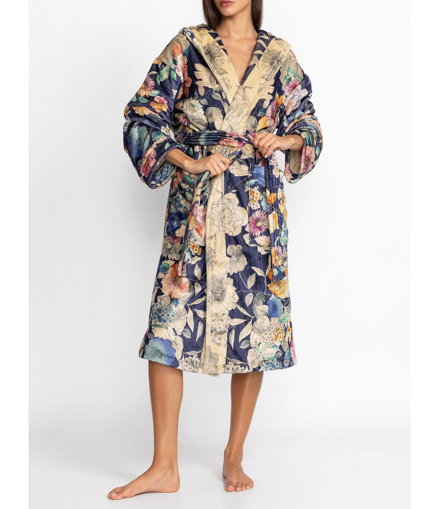 Womens Hooded Heather Chevron Dressing Gown – Slumber Hut