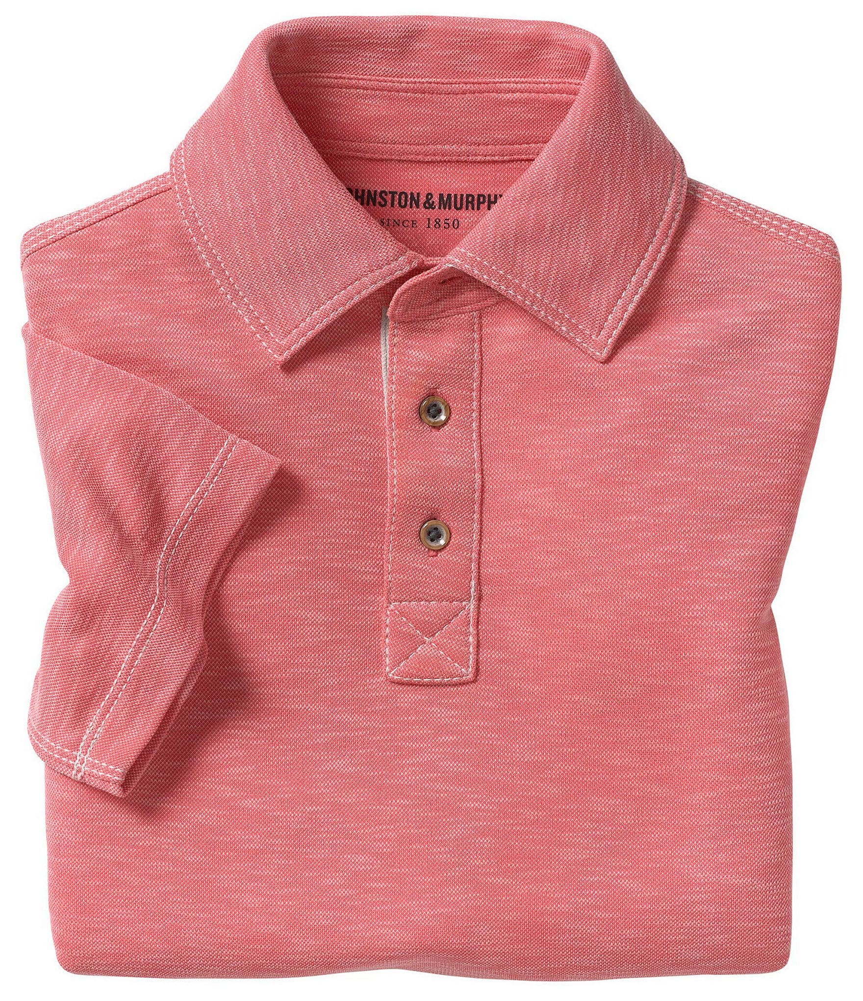 Johnston & Murphy Big Boys 8-20 Short Sleeve Slub Polo Shirt