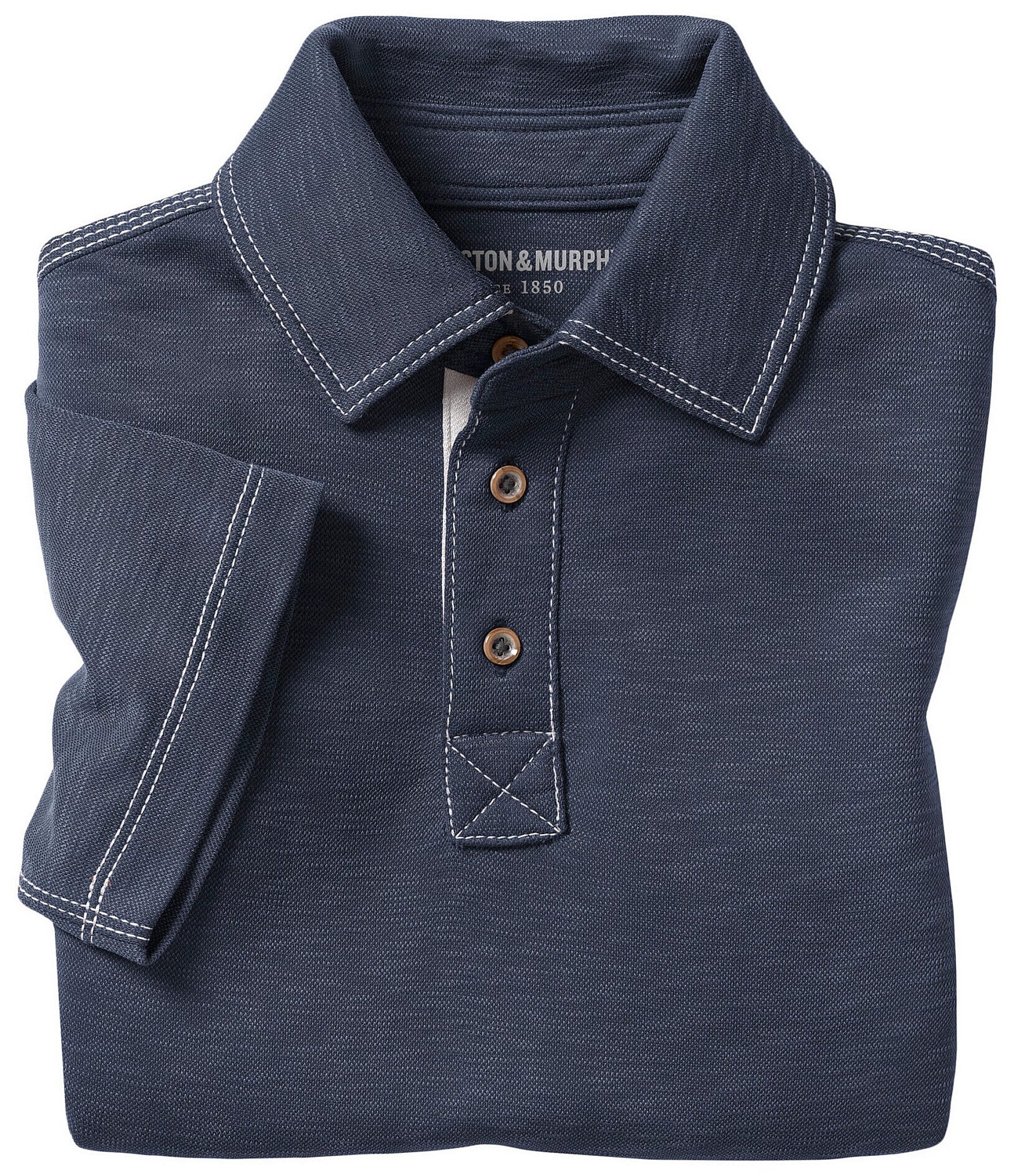 Johnston & Murphy Big Boys 8-20 Short Sleeve Slub Polo Shirt