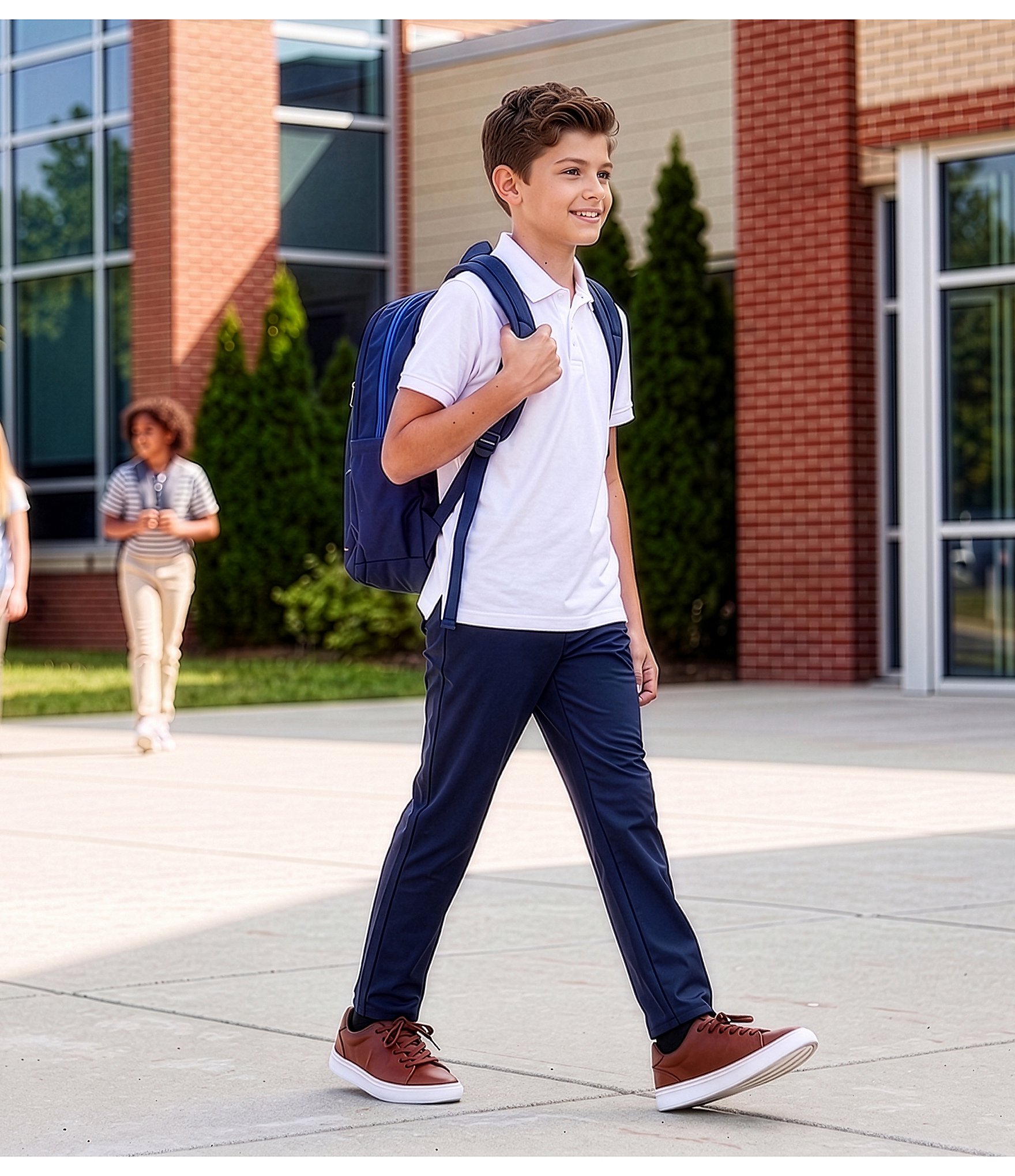Johnston & Murphy Boys' Anders Leather Lace-To-Toe Sneakers (Youth)