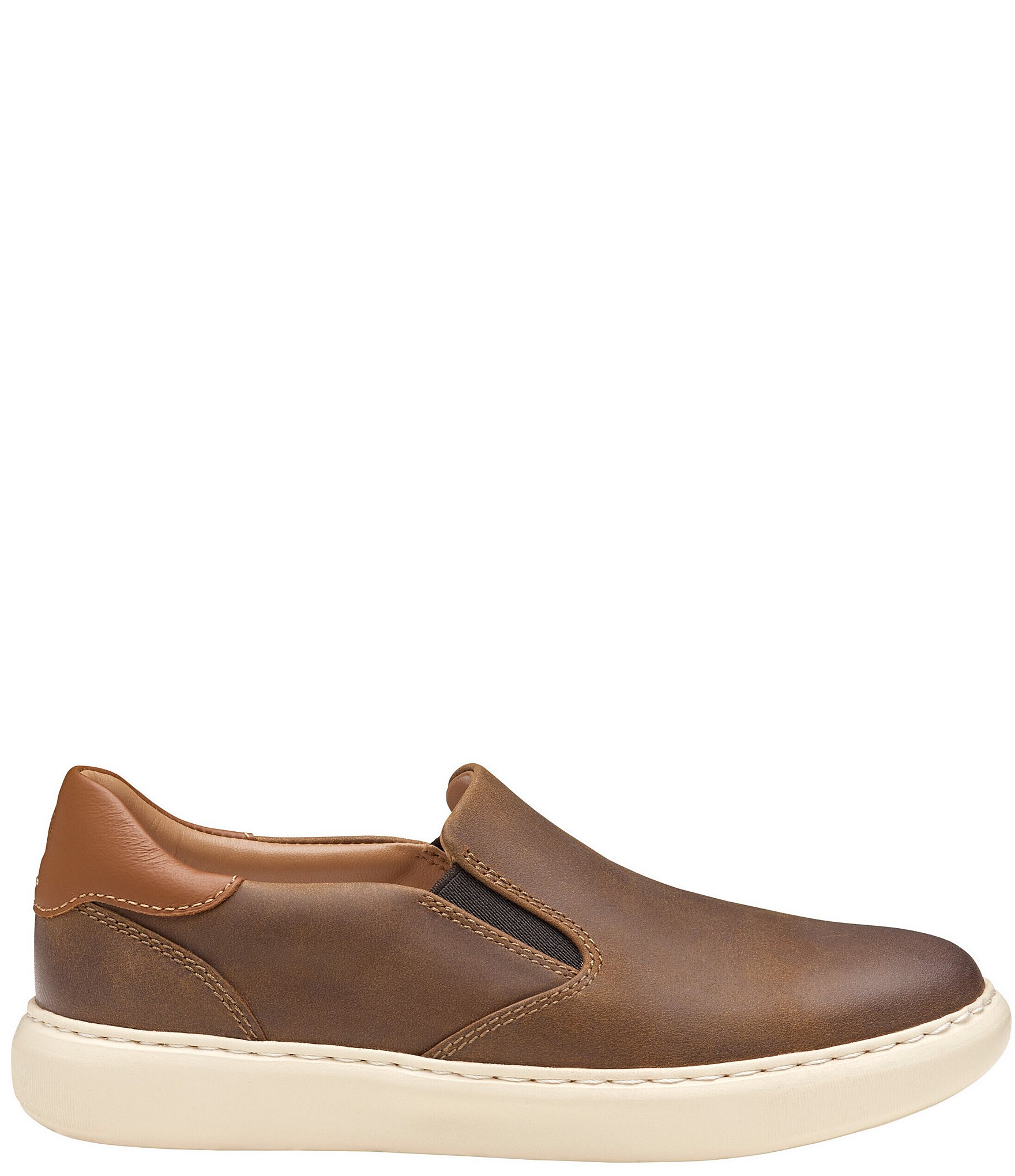 Johnston & Murphy Boys' Anders Leather Slip On Sneakers (Youth)