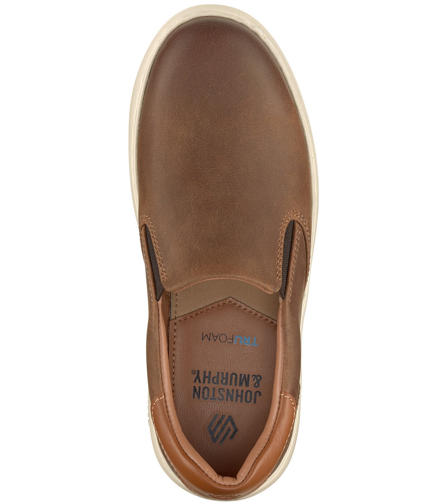 Johnston & Murphy Boys' Anders Leather Slip On Sneakers (Youth)