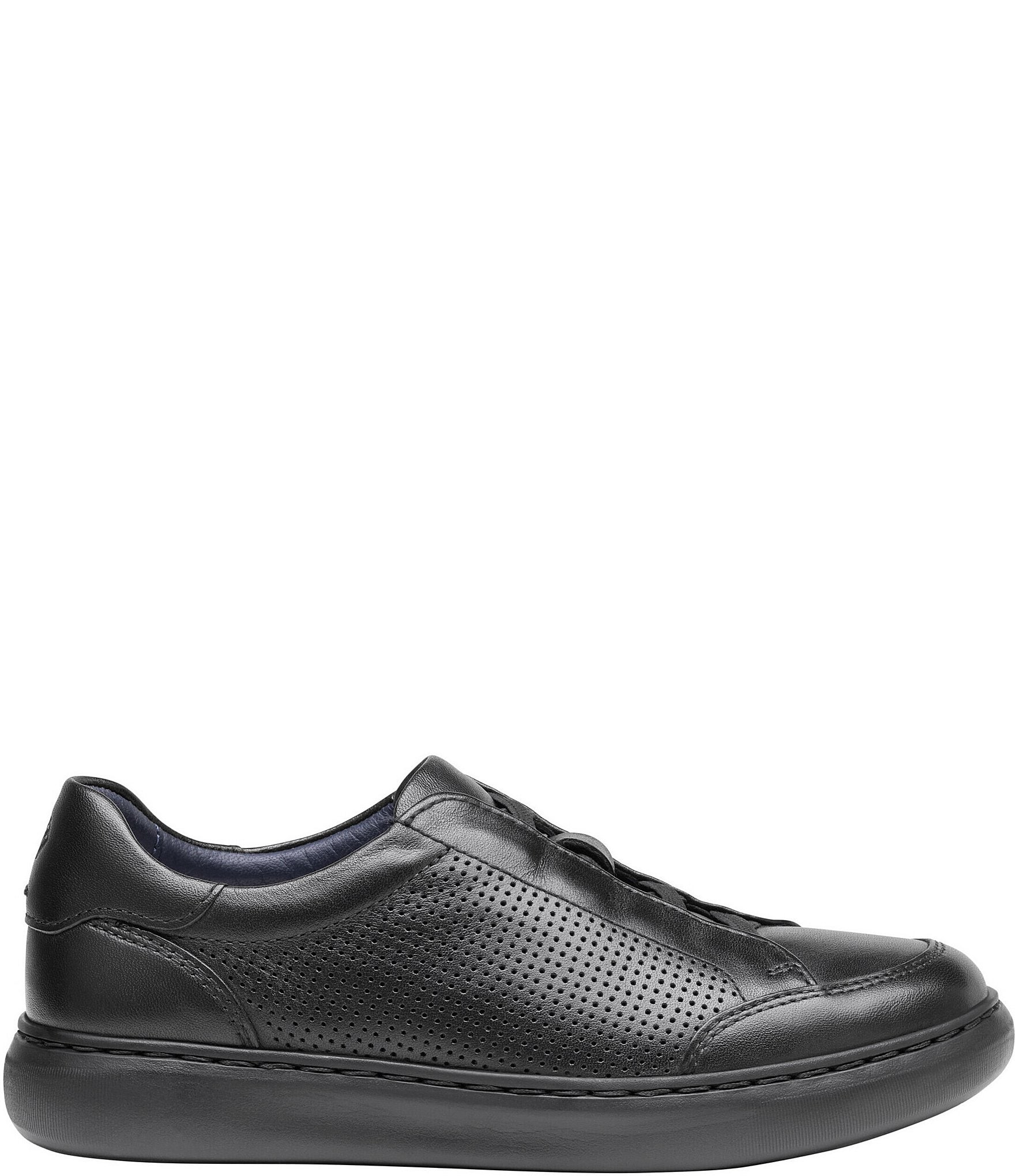 Johnston & Murphy Boys' Anders Leather Stretch Lace Sneakers (Youth)
