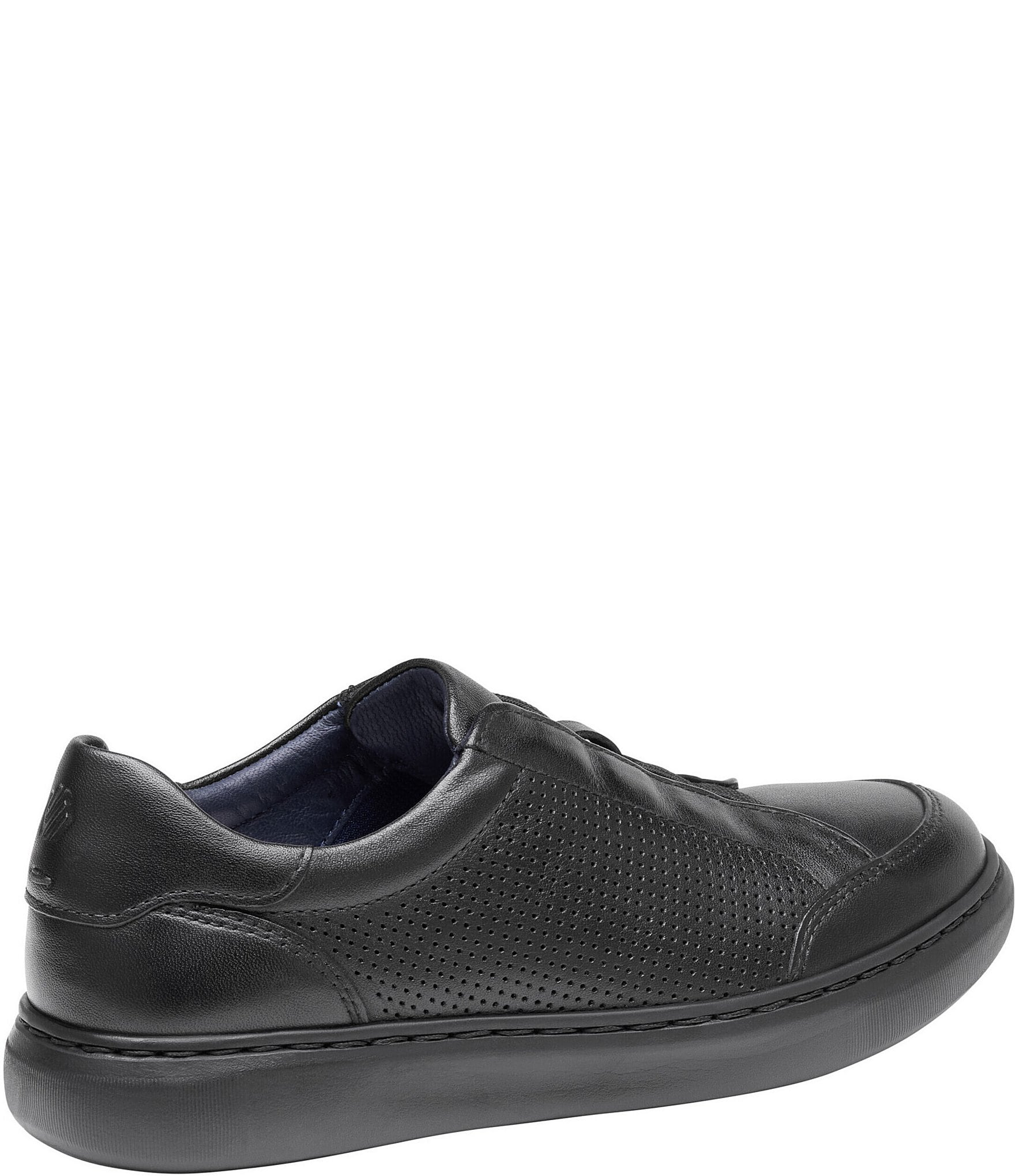 Johnston & Murphy Boys' Anders Leather Stretch Lace Sneakers (Youth)