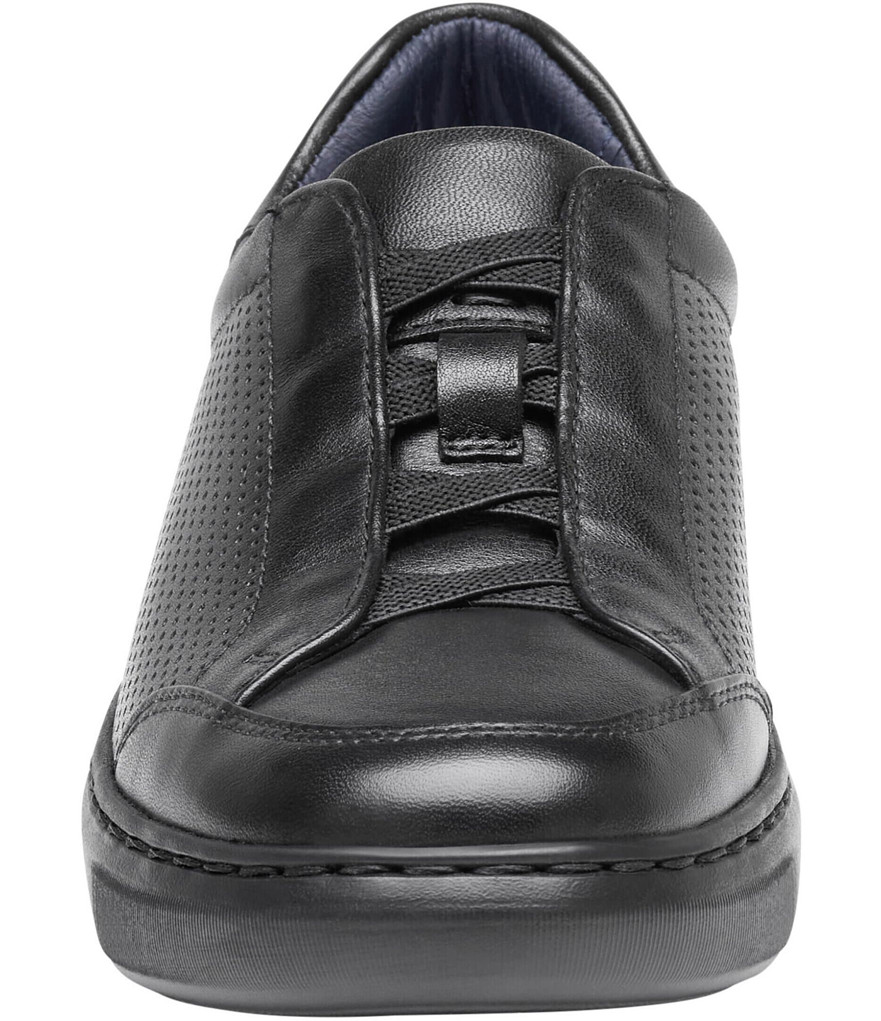 Johnston & Murphy Boys' Anders Leather Stretch Lace Sneakers (Youth)