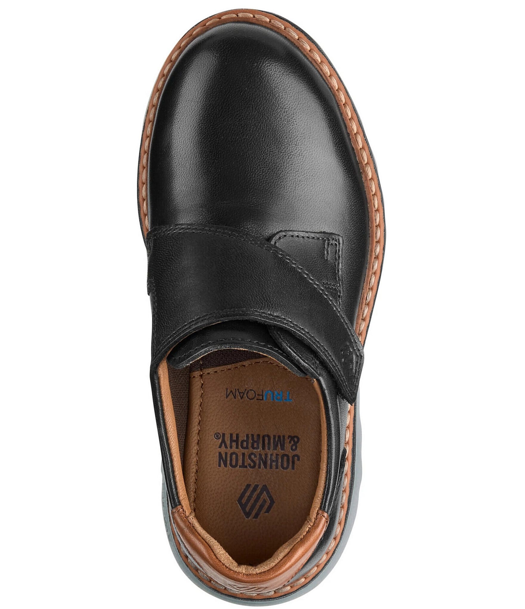 Johnston & Murphy Boys' Braxton Plain-Toe Alternative Closure Oxfords (Infant)