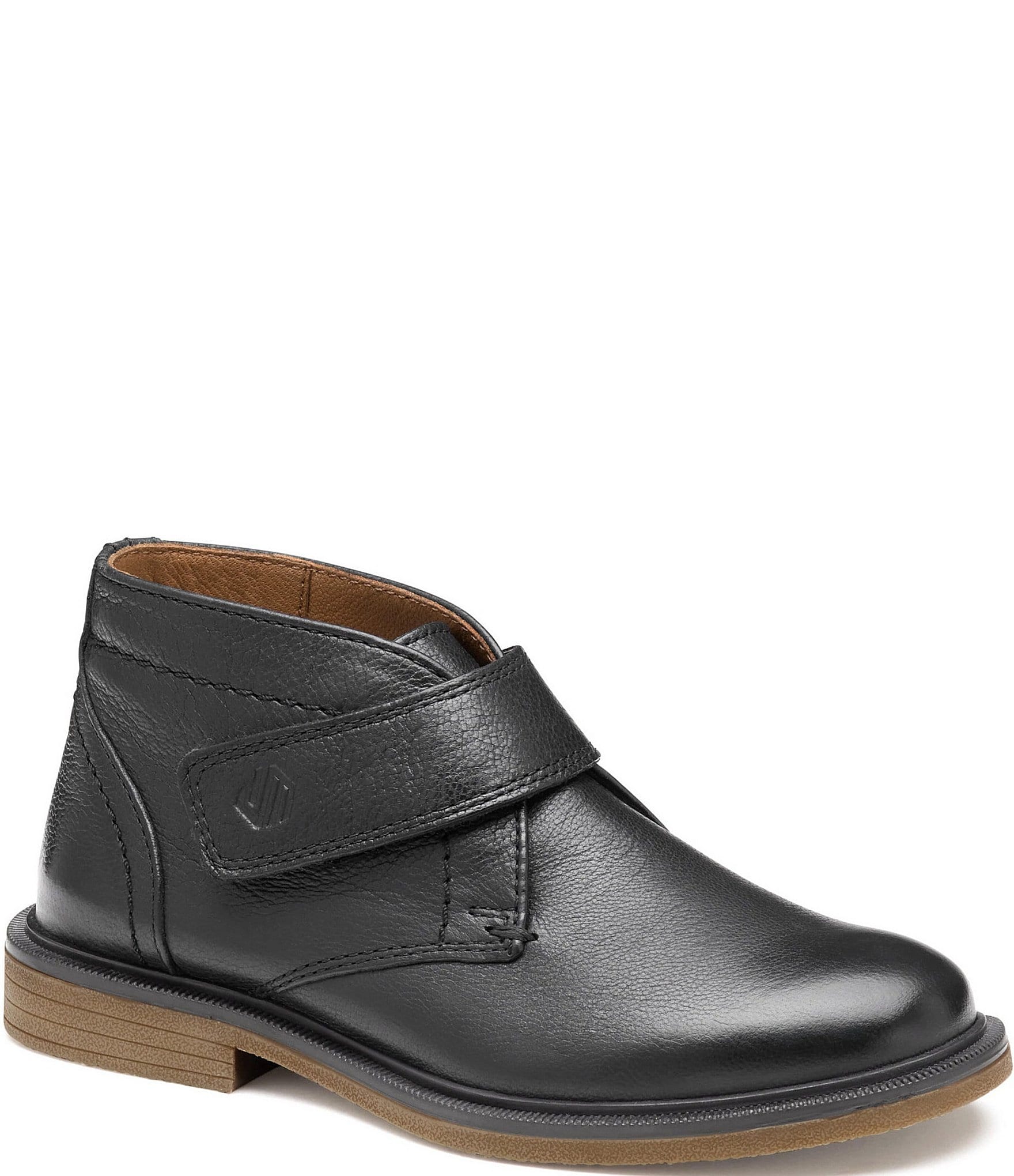 Johnston & Murphy Boys' Calder Leather Hook-and-Loop Chukka Boots (Infant)