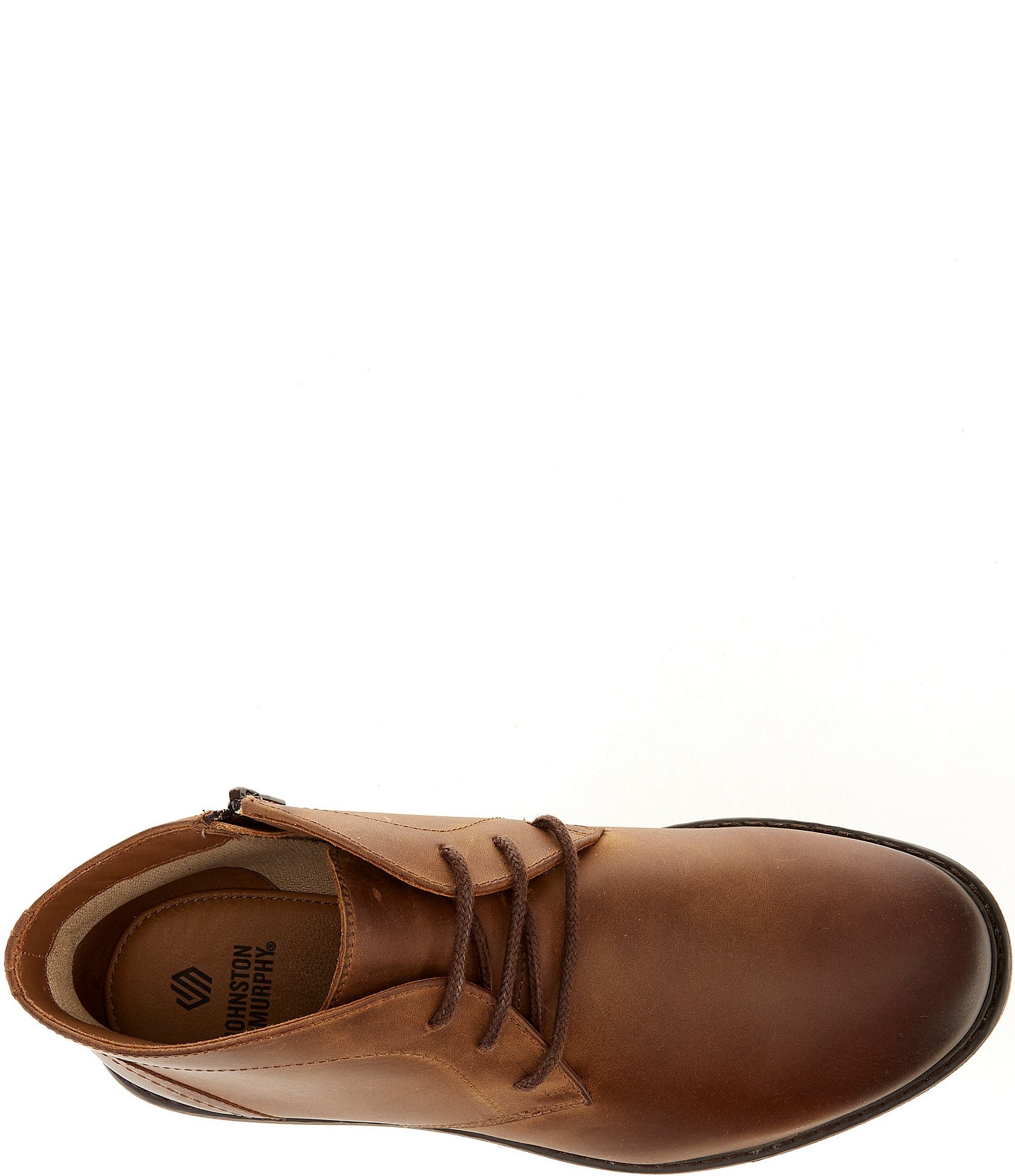 Johnston & Murphy Boys' Calder Leather Lace Up Chukka Boots (Youth)