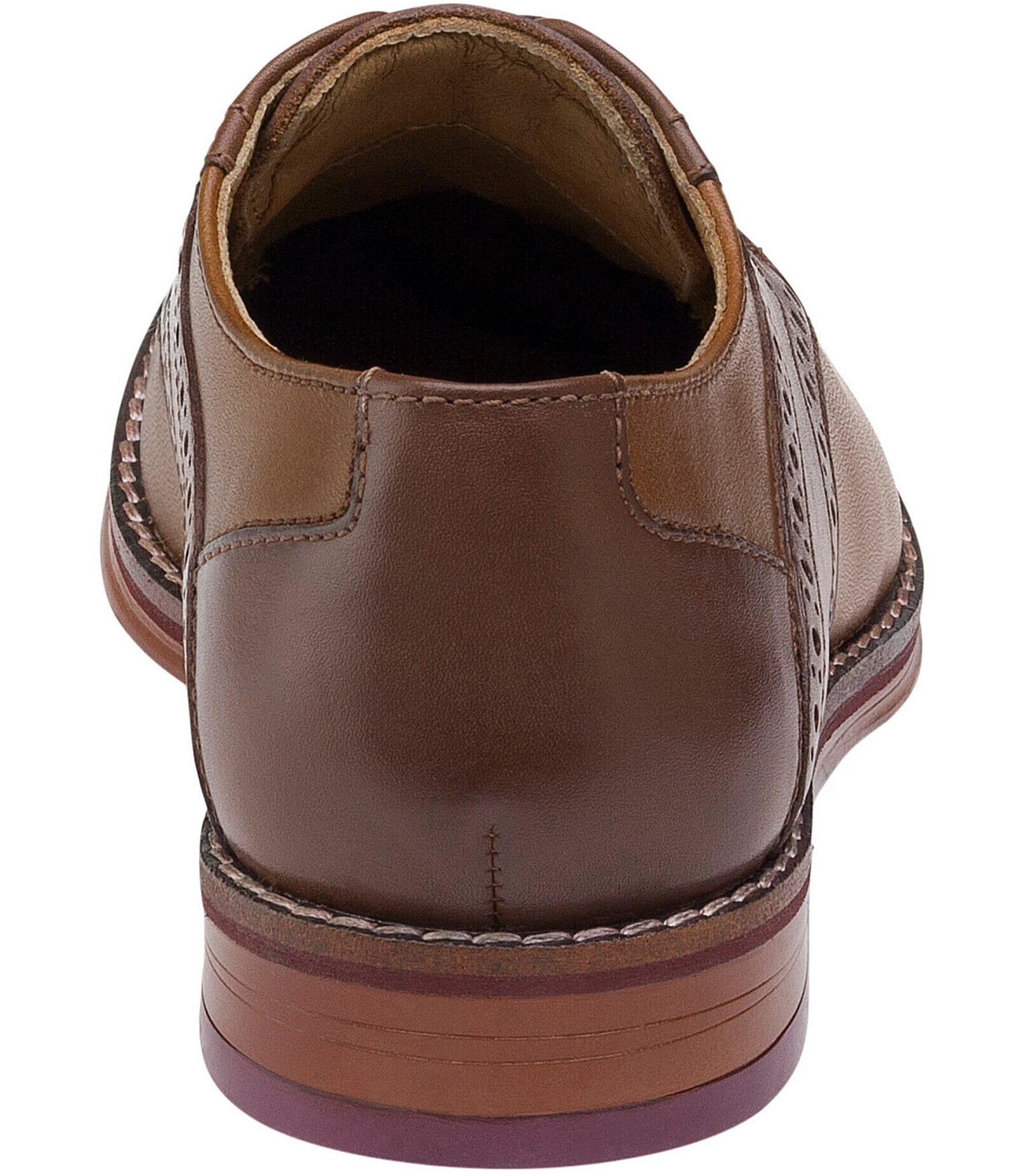 Johnston & Murphy Boys' Conard Leather Saddle Brogue Detail Oxfords (Infant)