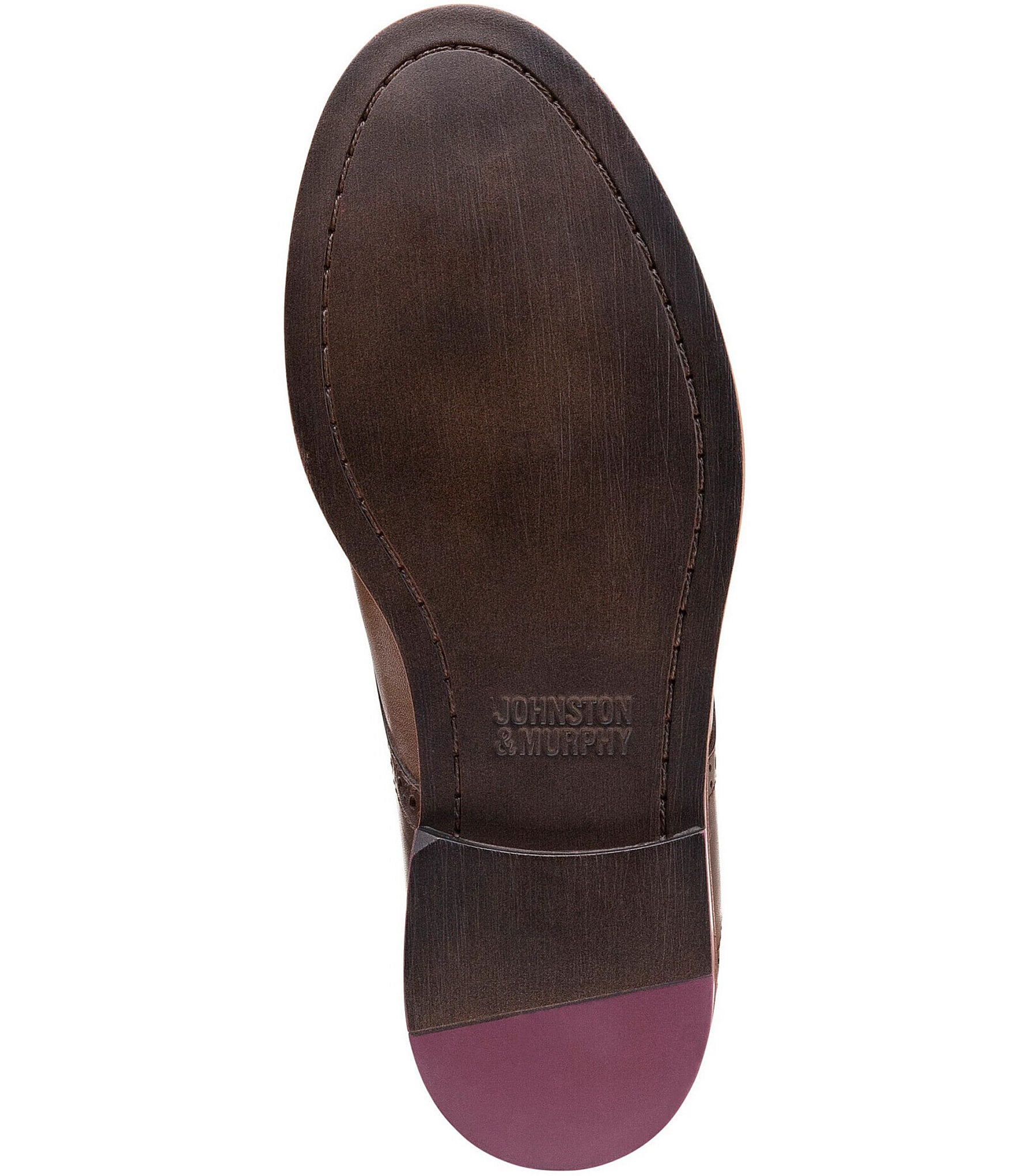 Johnston & Murphy Boys' Conard Leather Saddle Brogue Detail Oxfords (Infant)