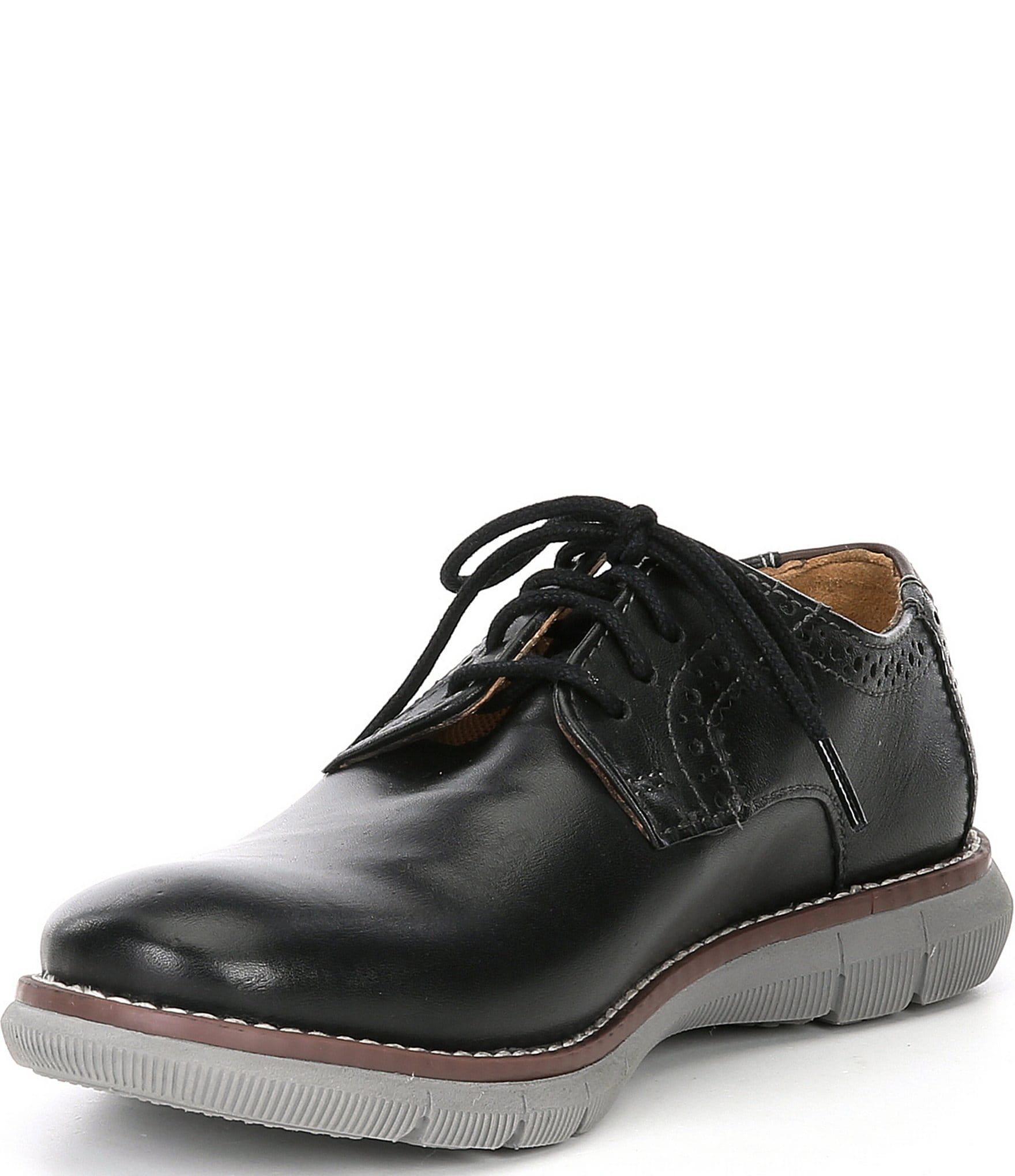 Johnston & Murphy Boys' Holden Leather Plain Toe Oxfords (Youth)