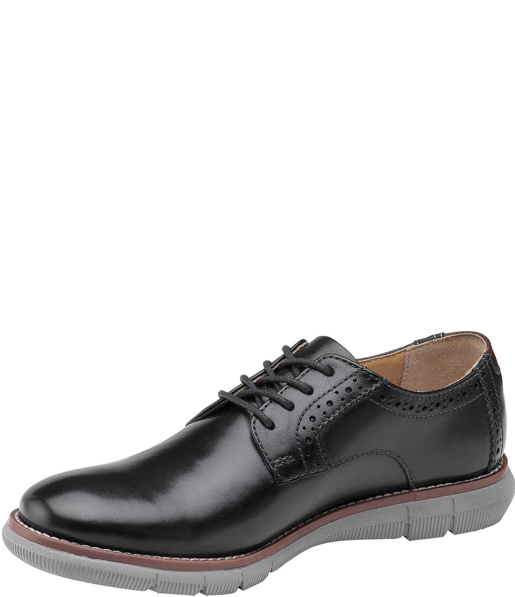 Johnston & Murphy Boys' Holden Leather Plain Toe Oxfords (Youth)